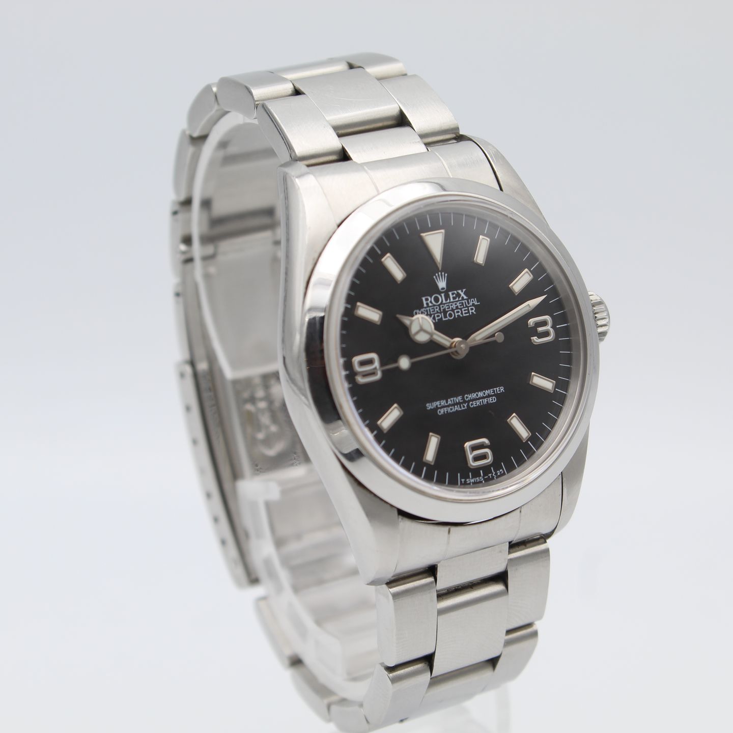 Rolex Explorer 14270 (1994) - Zwart wijzerplaat 36mm Staal (4/8)