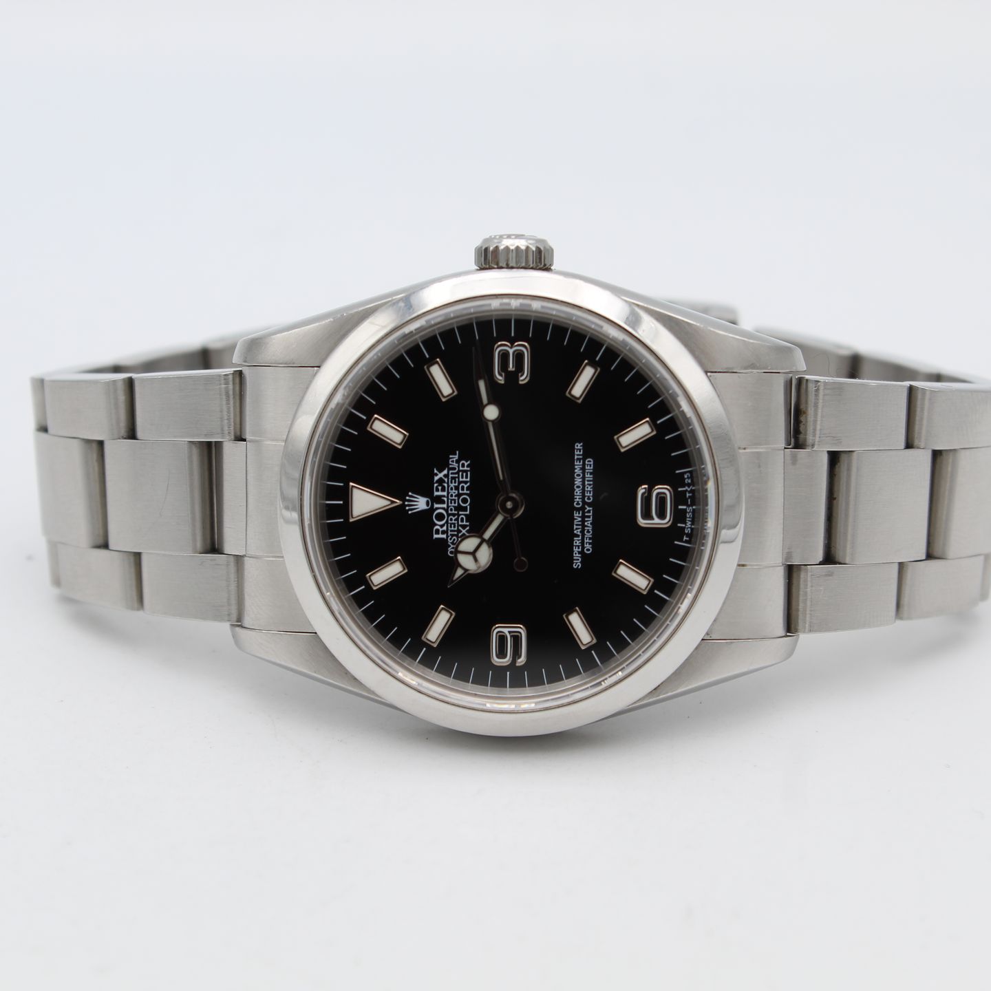 Rolex Explorer 14270 (1994) - Zwart wijzerplaat 36mm Staal (6/8)