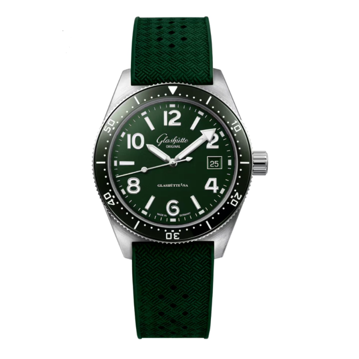 Glashütte Original SeaQ 1-39-11-13-83-37 (2023) - Groen wijzerplaat 40mm Staal (1/1)