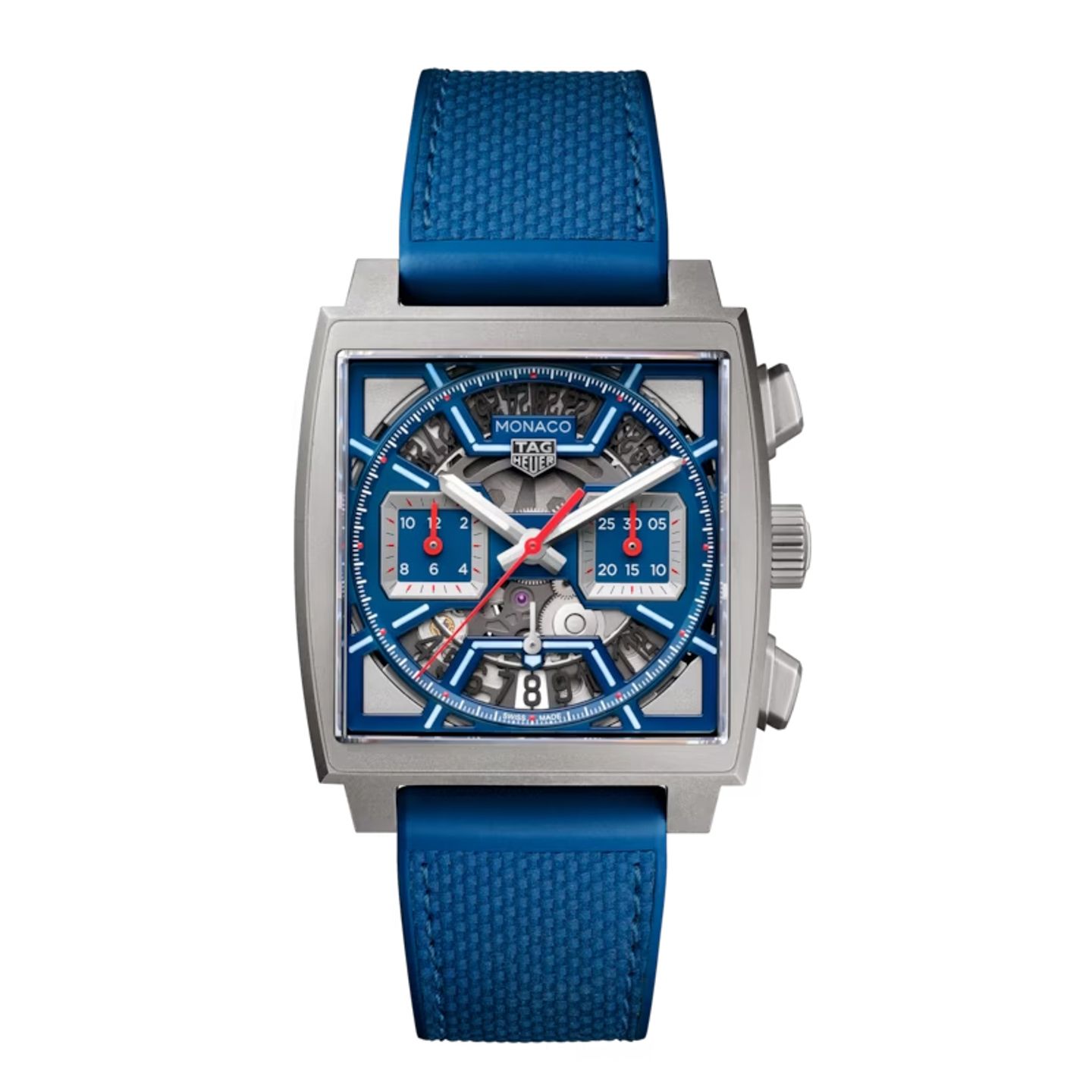 TAG Heuer Monaco CBL2182.FT6235 (2024) - Blauw wijzerplaat 39mm Titanium (3/4)