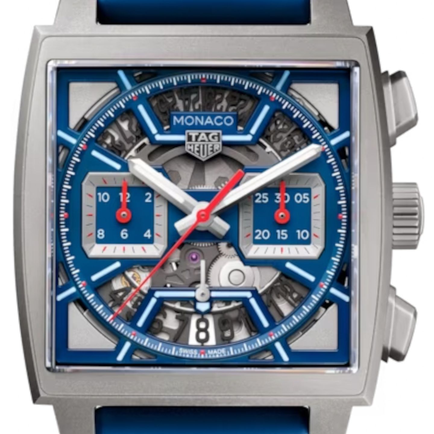 TAG Heuer Monaco CBL2182.FT6235 (2024) - Blauw wijzerplaat 39mm Titanium (4/4)