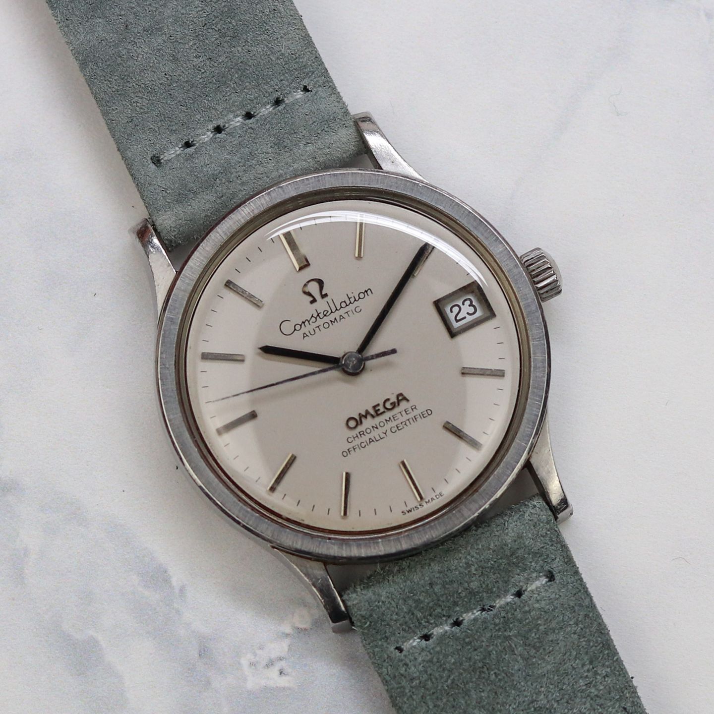 Omega Constellation 168.033 (1970) - Grey dial 33 mm Steel case (2/6)