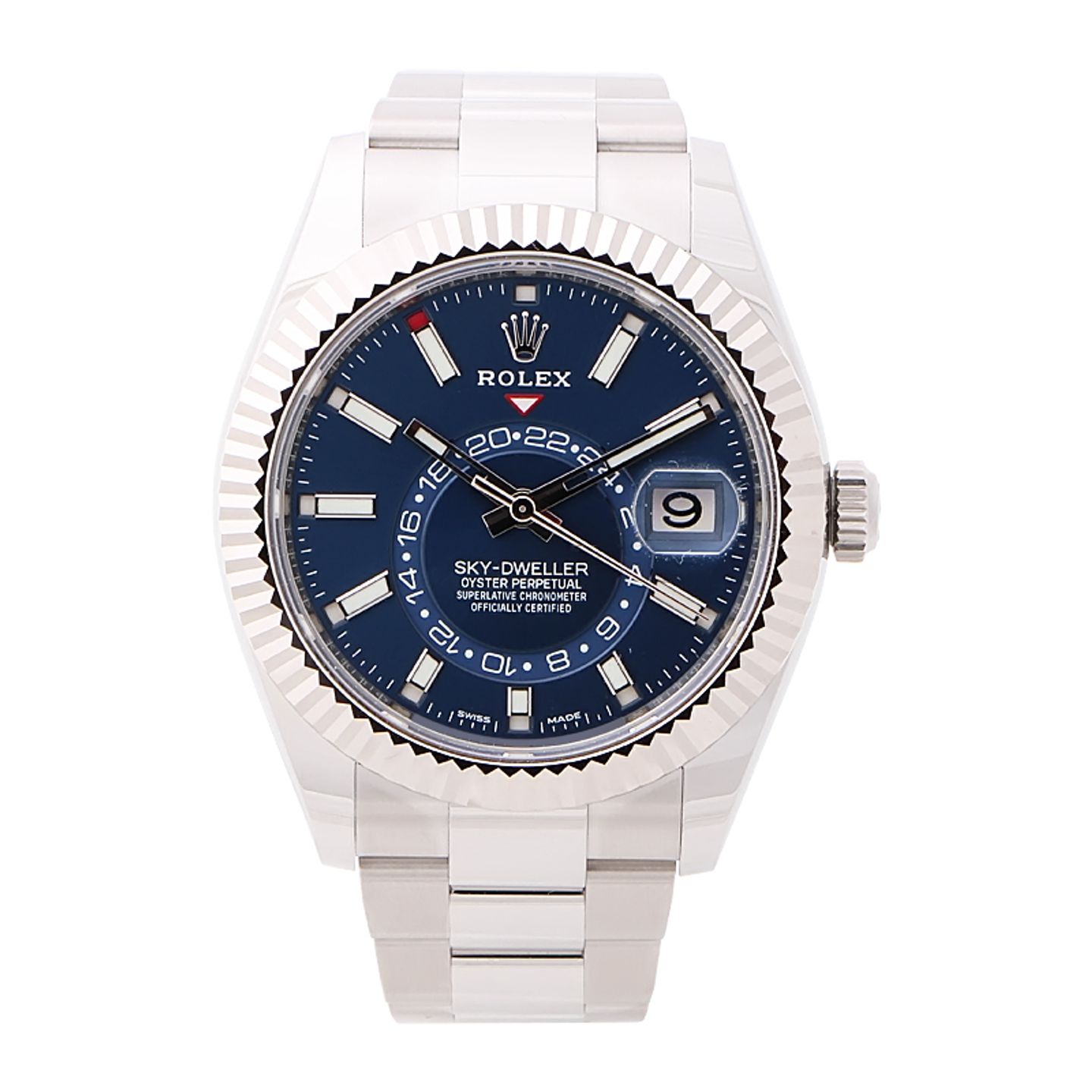 Rolex Sky-Dweller 326934 (2022) - Blauw wijzerplaat 42mm Staal (1/4)