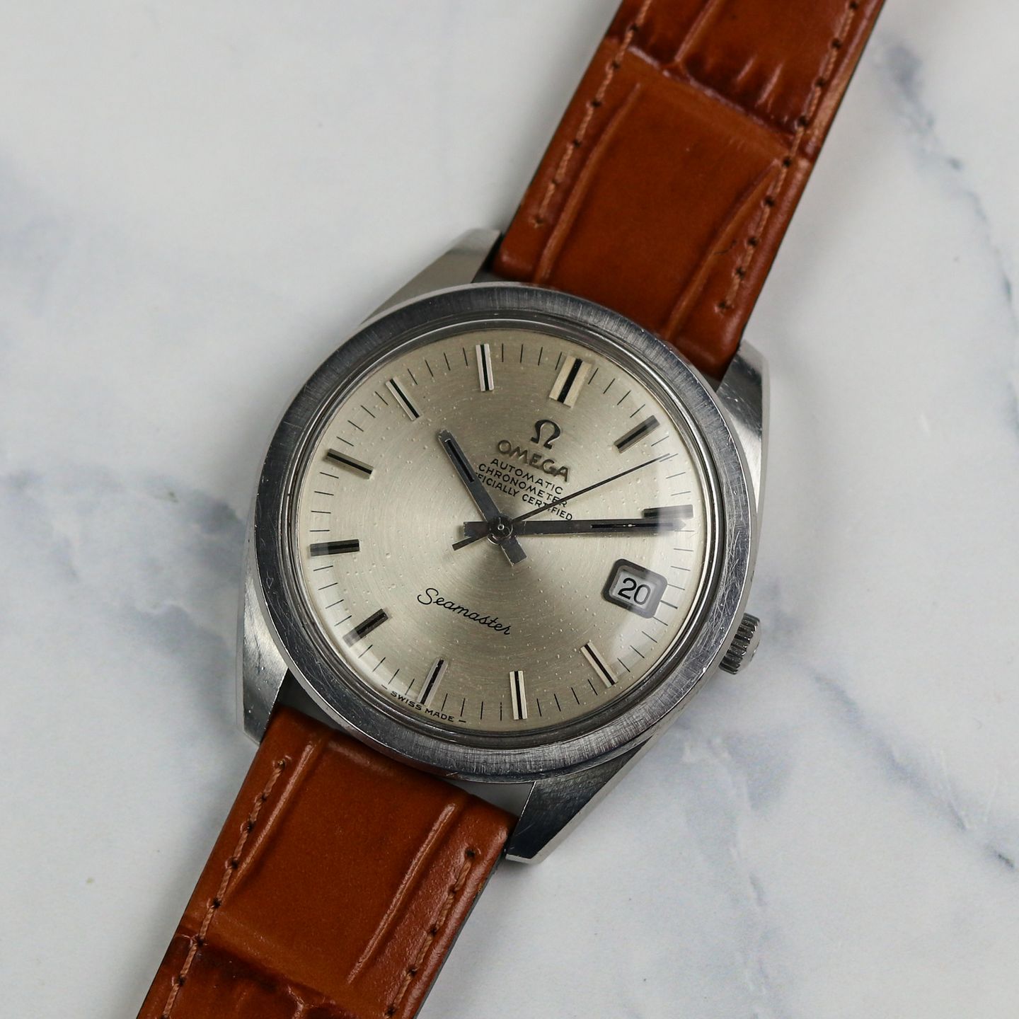 Omega Seamaster 168.022 (1968) - Zilver wijzerplaat 36mm Staal (3/5)