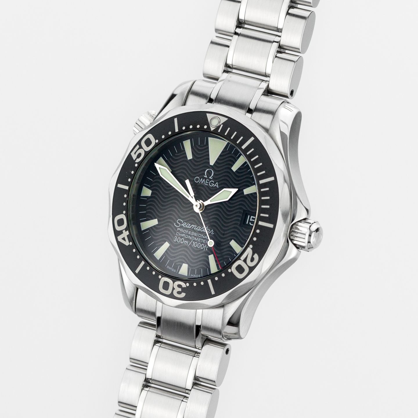 Omega Seamaster Diver 300 M 2252.50.00 (Onbekend (willekeurig serienummer)) - Zwart wijzerplaat 36mm Staal (3/8)