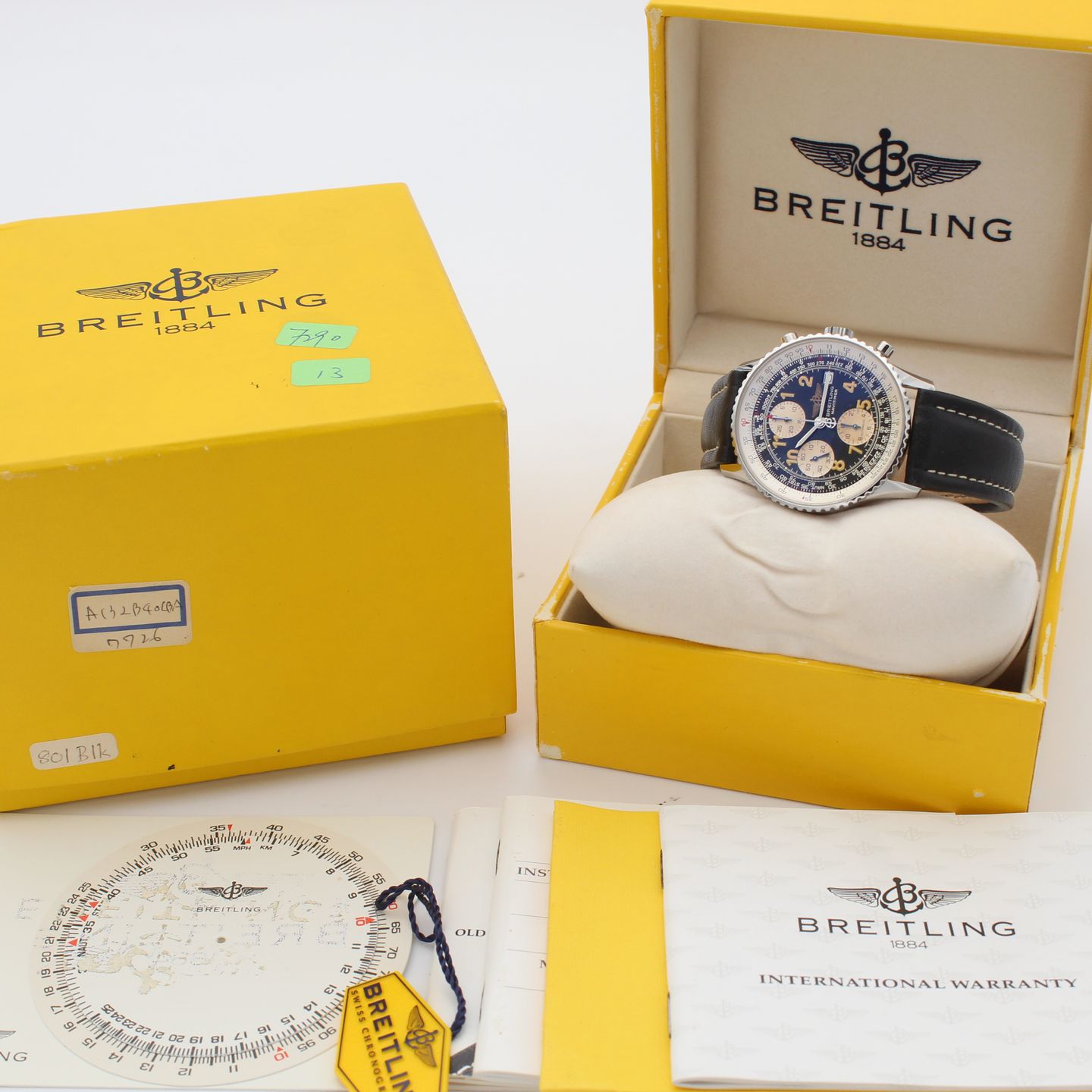 Breitling Old Navitimer A13022.1 (Onbekend (willekeurig serienummer)) - Zwart wijzerplaat 41mm Staal (2/8)