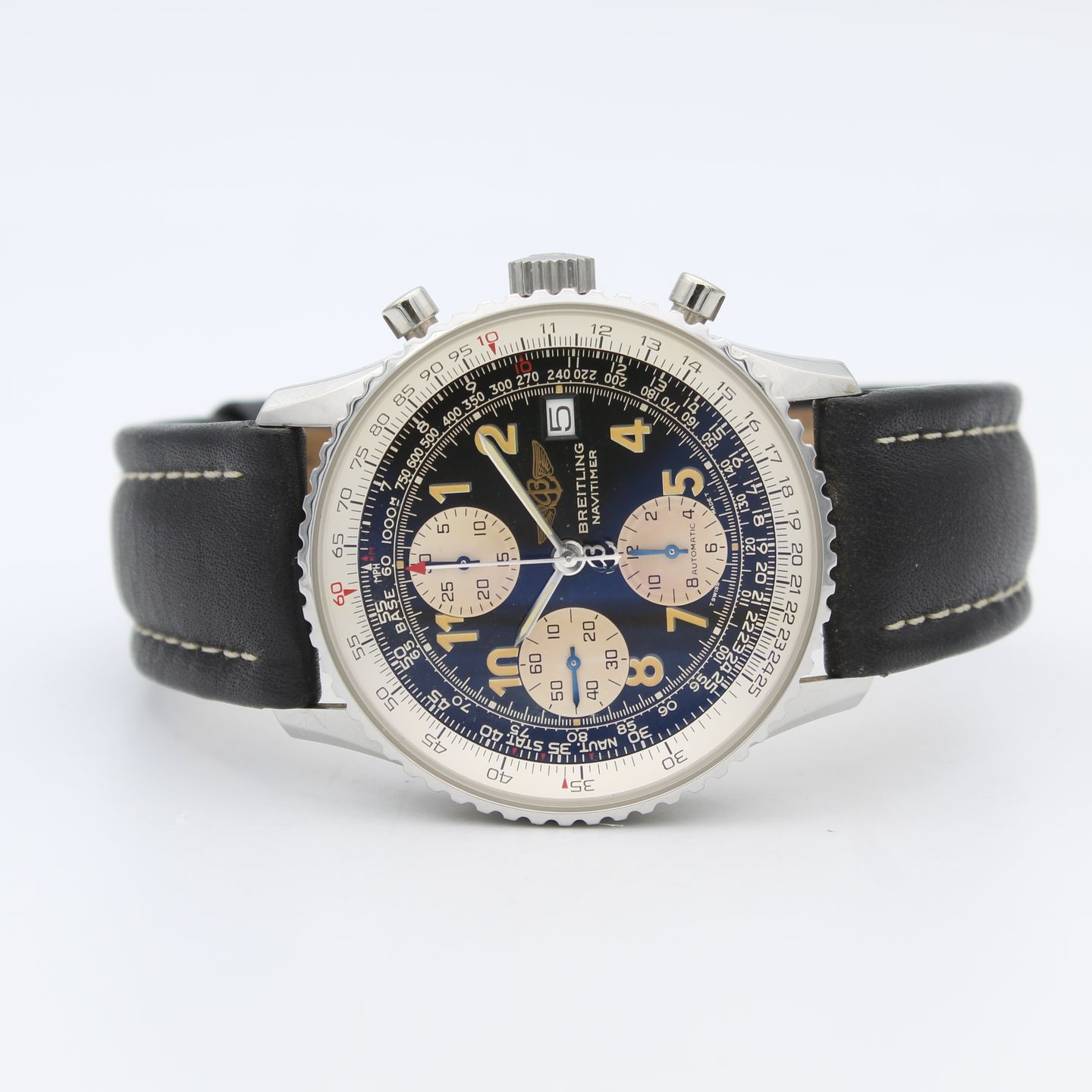 Breitling Old Navitimer A13022.1 (Onbekend (willekeurig serienummer)) - Zwart wijzerplaat 41mm Staal (5/8)