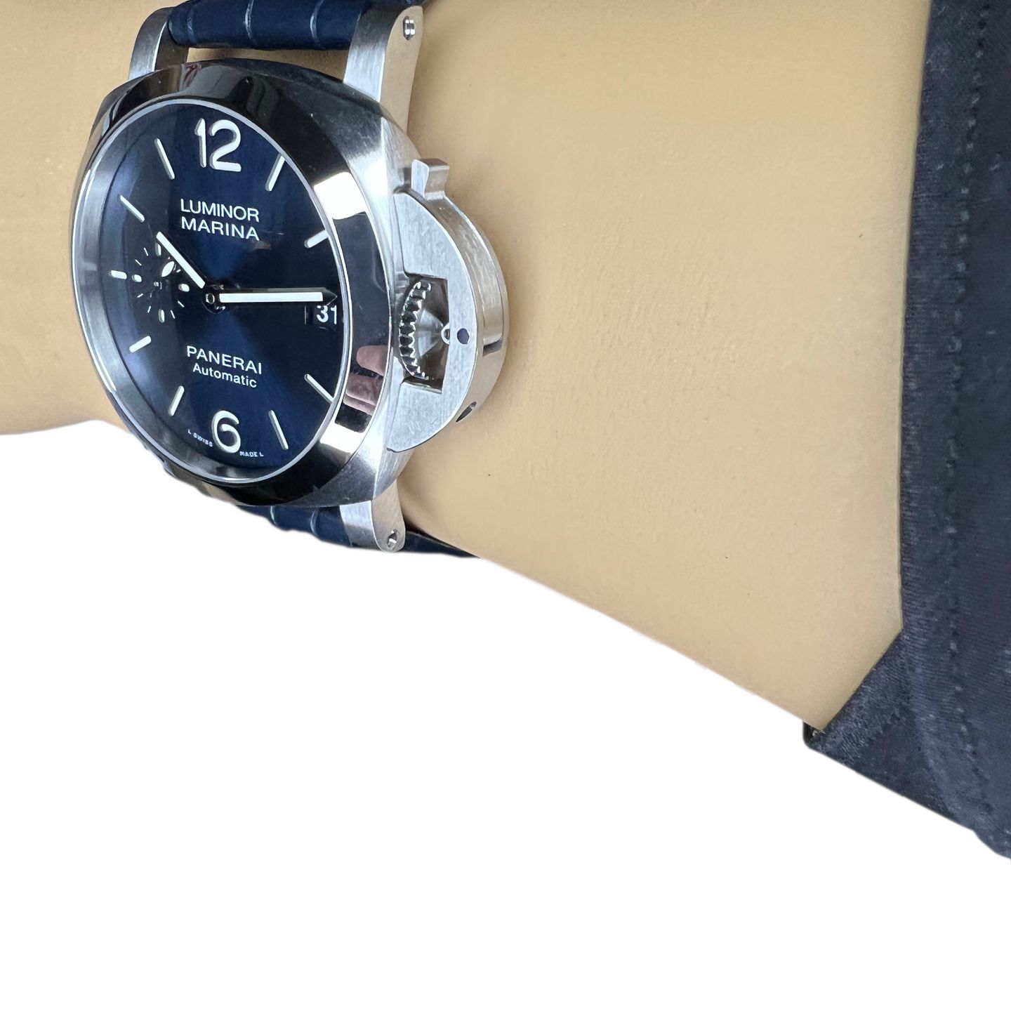 Panerai Luminor 1950 10 Days GMT PAM01270 (2024) - Blue dial 40 mm Steel case (4/8)