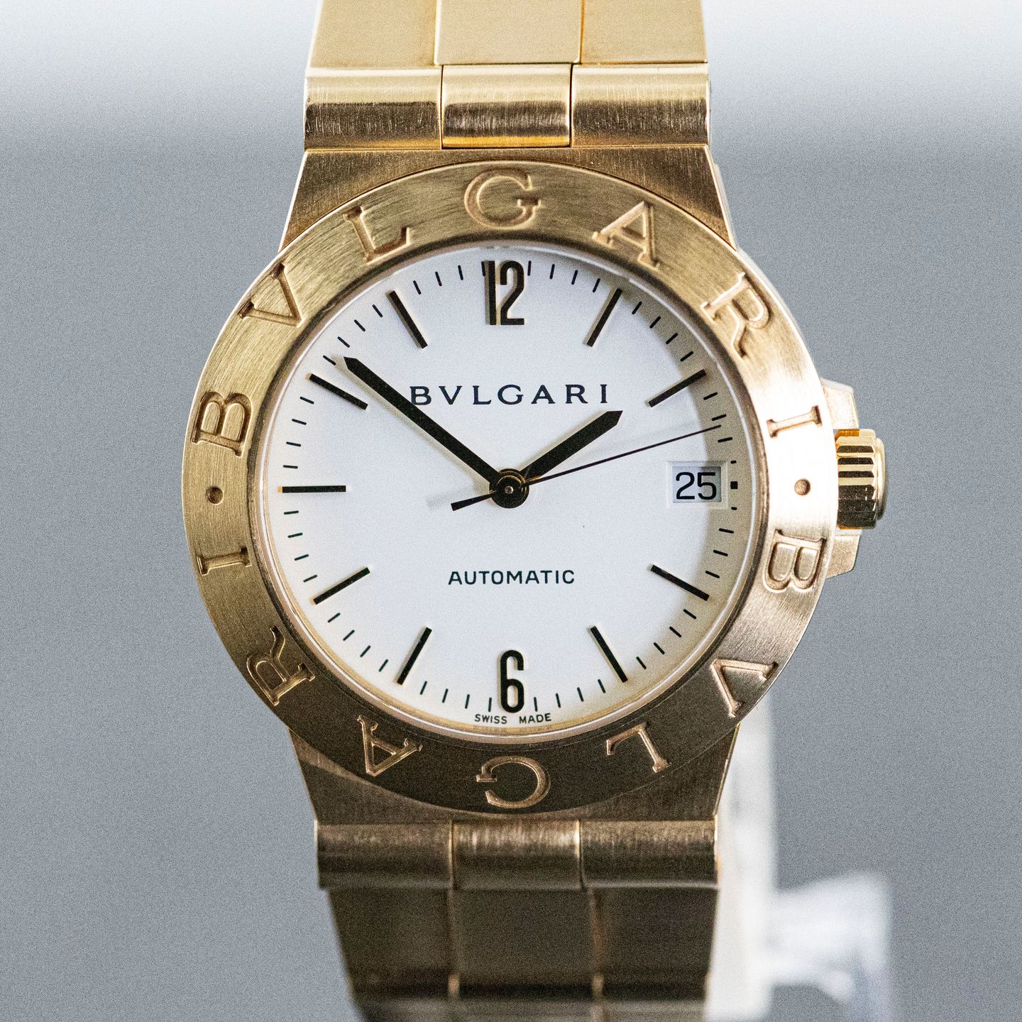 Bulgari Diagono LCV 35 G (2007) - White dial 35 mm Yellow Gold case (6/8)