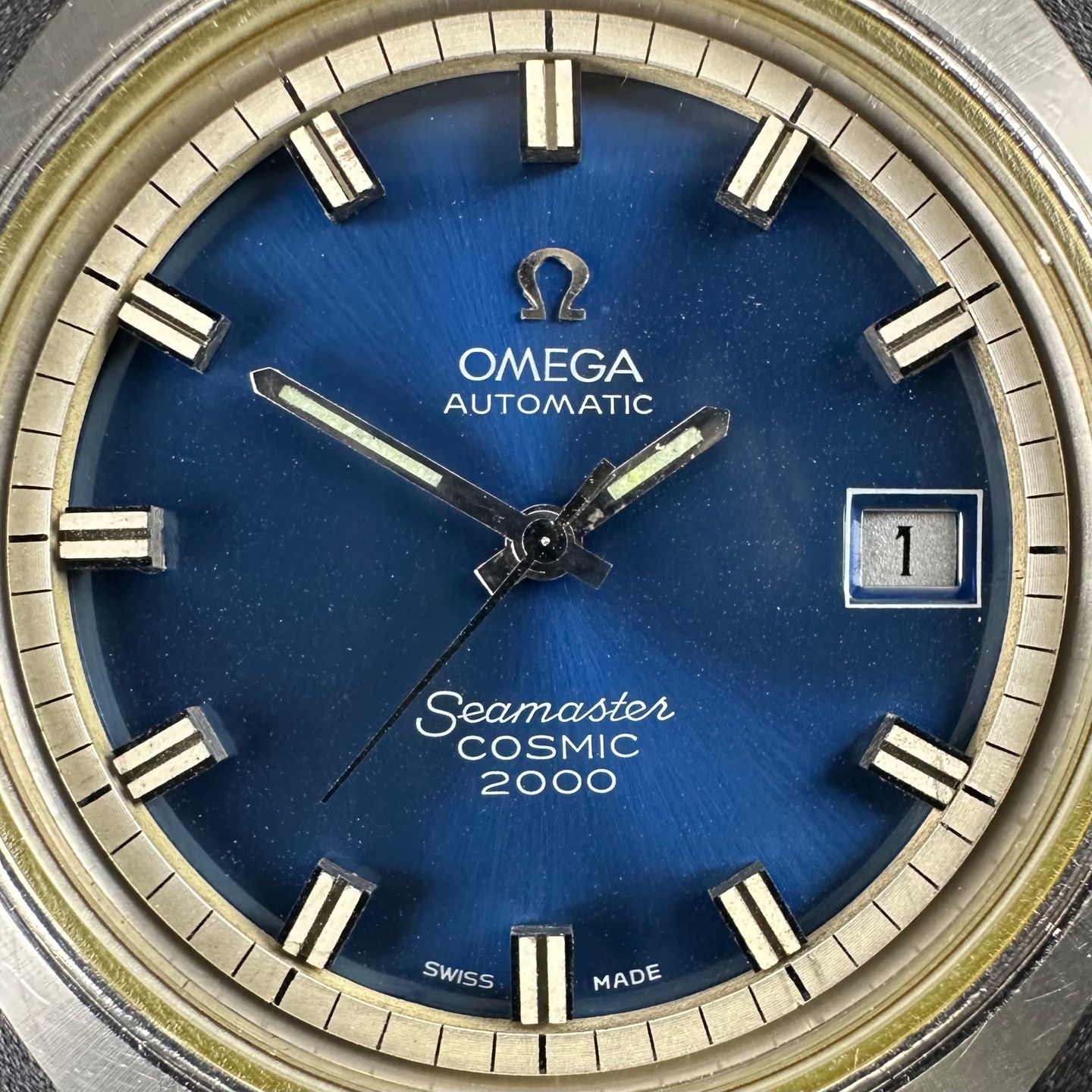 Omega Seamaster Cosmic 166.132 (1971) - Blauw wijzerplaat 39mm Staal (8/8)