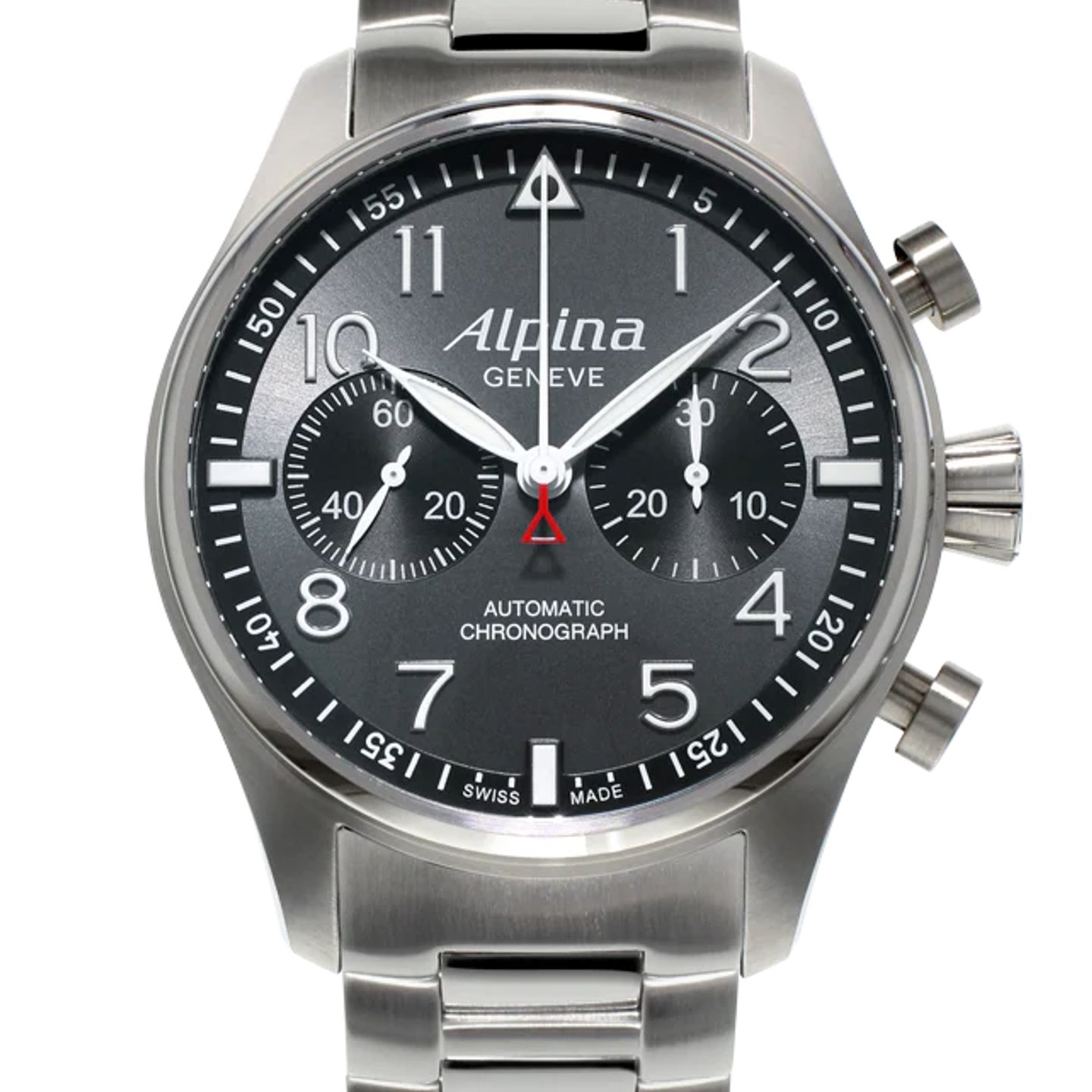 Alpina Startimer Pilot AL-860GB4S6B (2024) - Grey dial 40 mm Steel case (1/3)