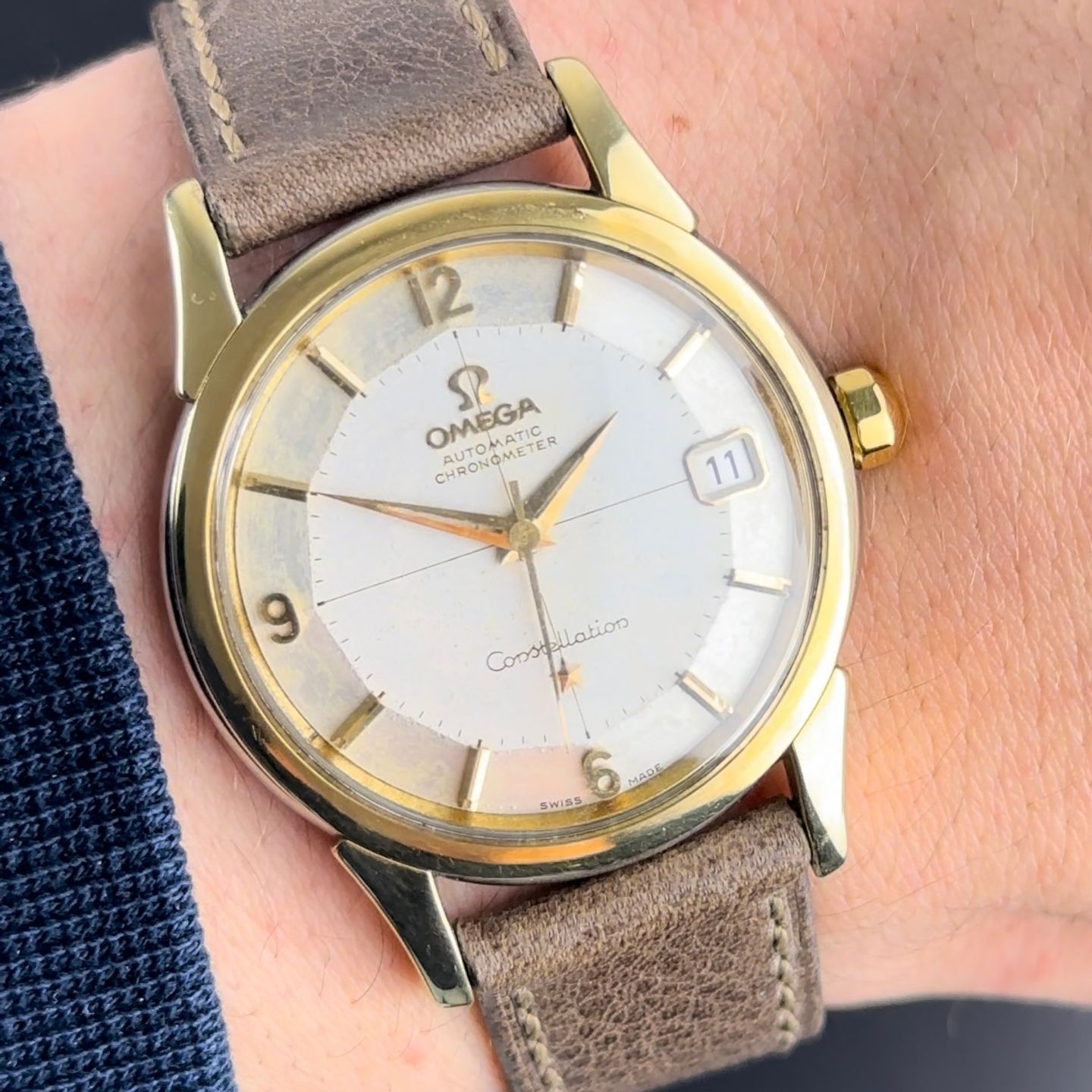 Omega Constellation 14902 (1960) - White dial 34 mm Gold/Steel case (2/8)