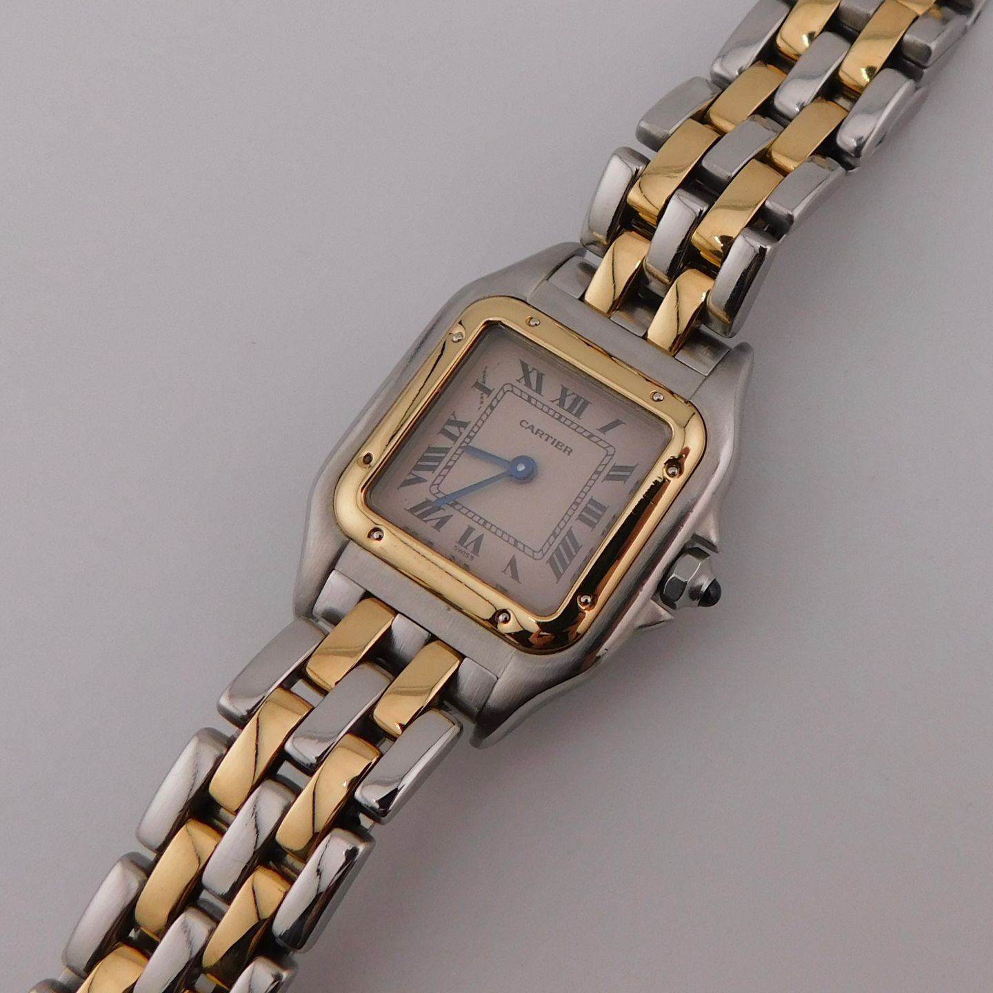 Cartier Panthère 1120 2 (1990) - White dial 22 mm Gold/Steel case (1/6)