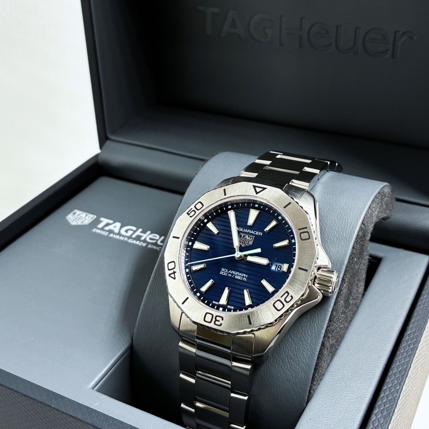 TAG Heuer Aquaracer WBP1113.BA0000 (2023) - Blue dial 40 mm Steel case (2/7)