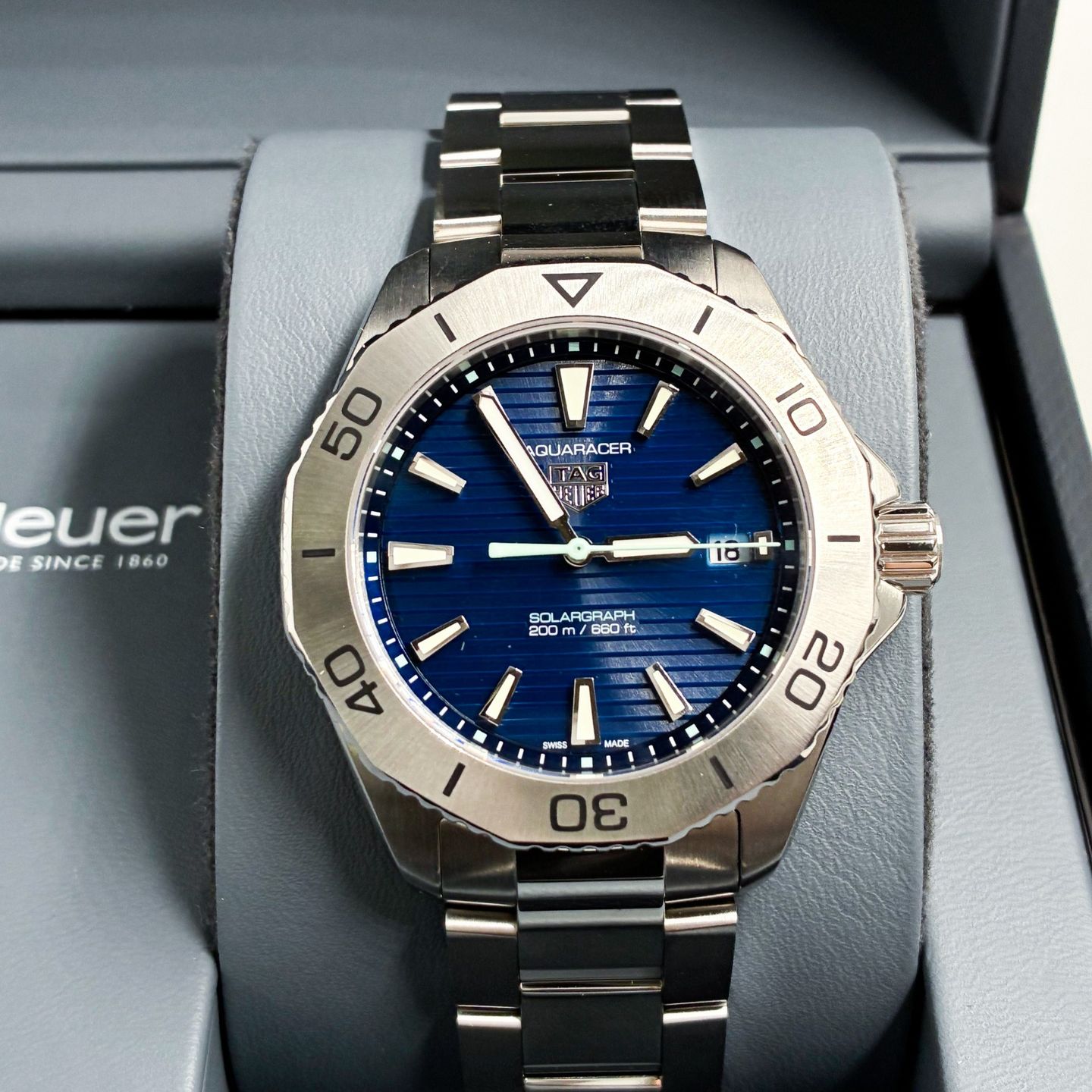 TAG Heuer Aquaracer WBP1113.BA0000 (2023) - Blue dial 40 mm Steel case (5/7)