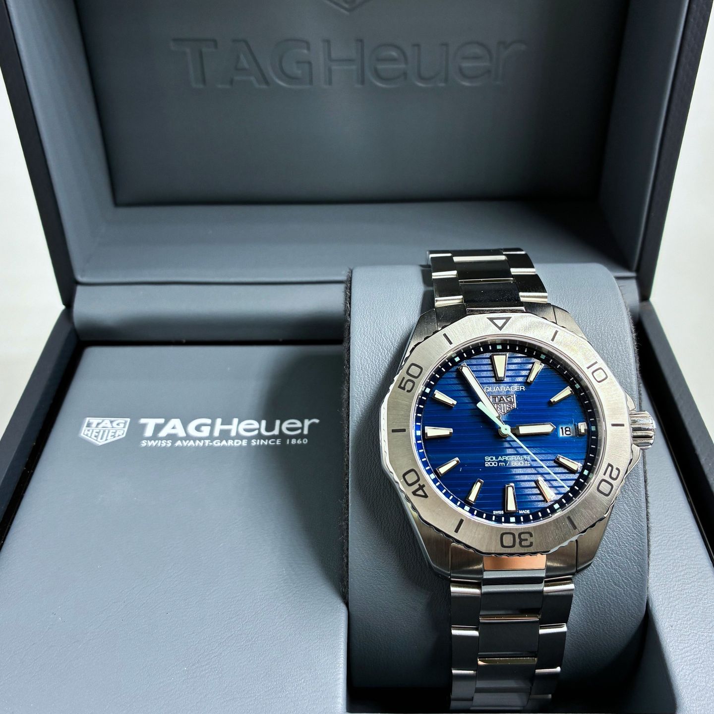 TAG Heuer Aquaracer WBP1113.BA0000 (2023) - Blue dial 40 mm Steel case (1/7)