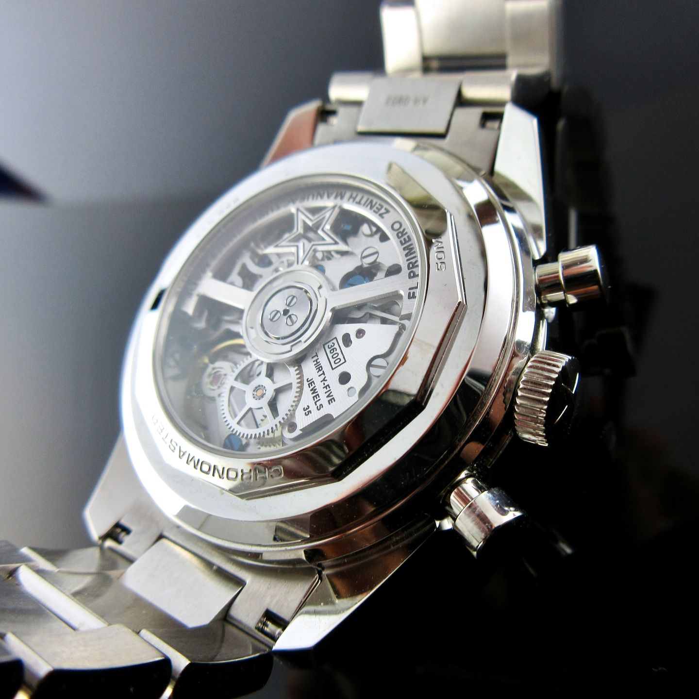 Zenith El Primero Chronomaster 03.3200.3600/21.M3200 (2025) - Black dial 38 mm Steel case (7/8)