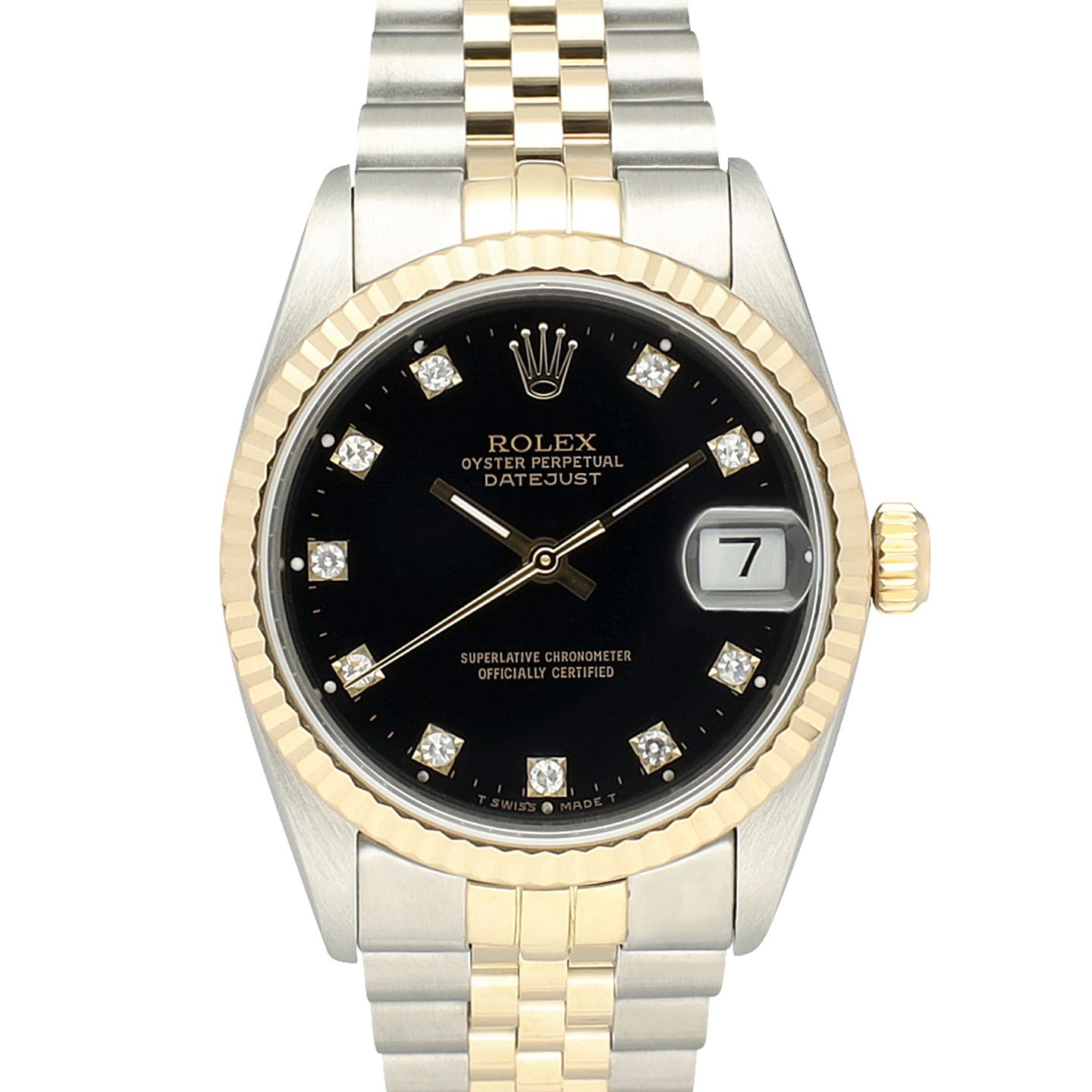 Rolex Datejust 31 68273 (1988) - Zwart wijzerplaat 31mm Goud/Staal (2/8)