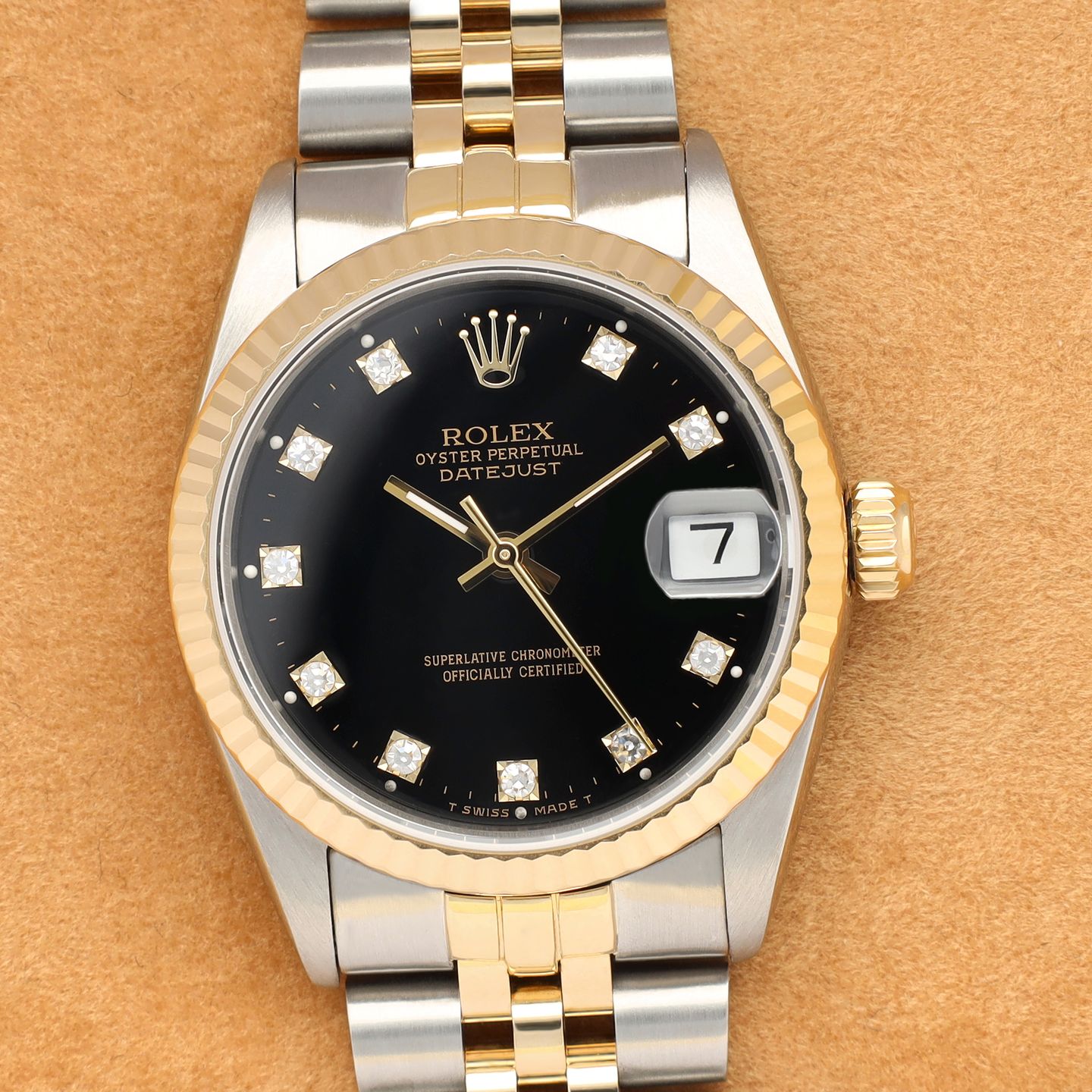 Rolex Datejust 31 68273 (1988) - Zwart wijzerplaat 31mm Goud/Staal (1/8)