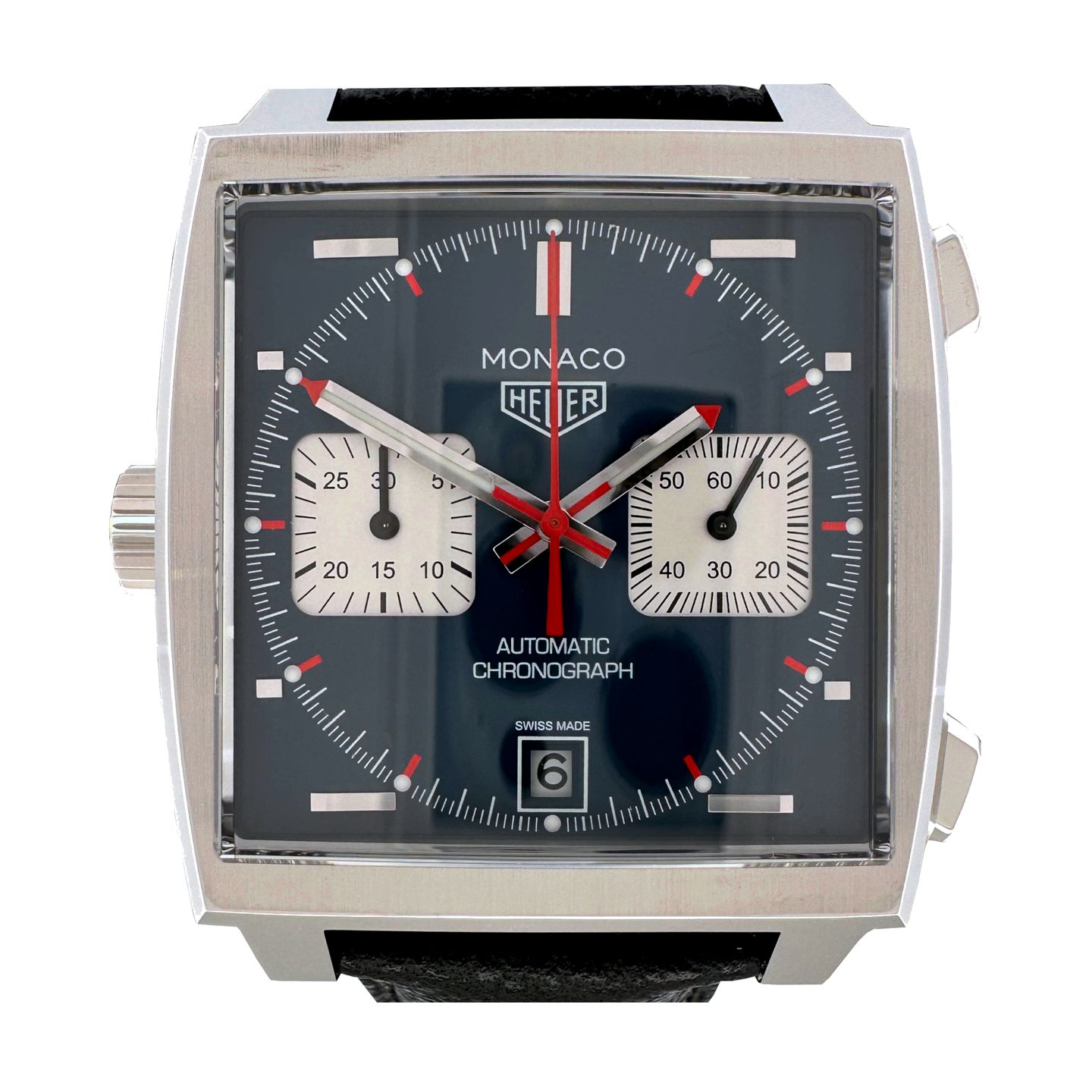 TAG Heuer Monaco Calibre 11 CAW211P.FC6356 (2024) - Blauw wijzerplaat 39mm Staal (1/8)