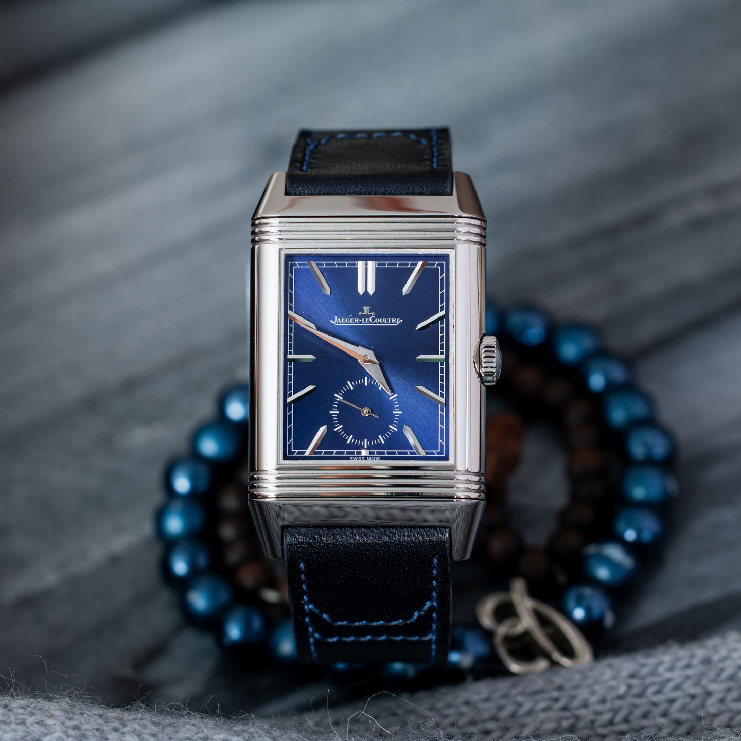 Jaeger-LeCoultre Reverso Duoface Q3988482 (2020) - Blauw wijzerplaat 28mm Staal (1/8)