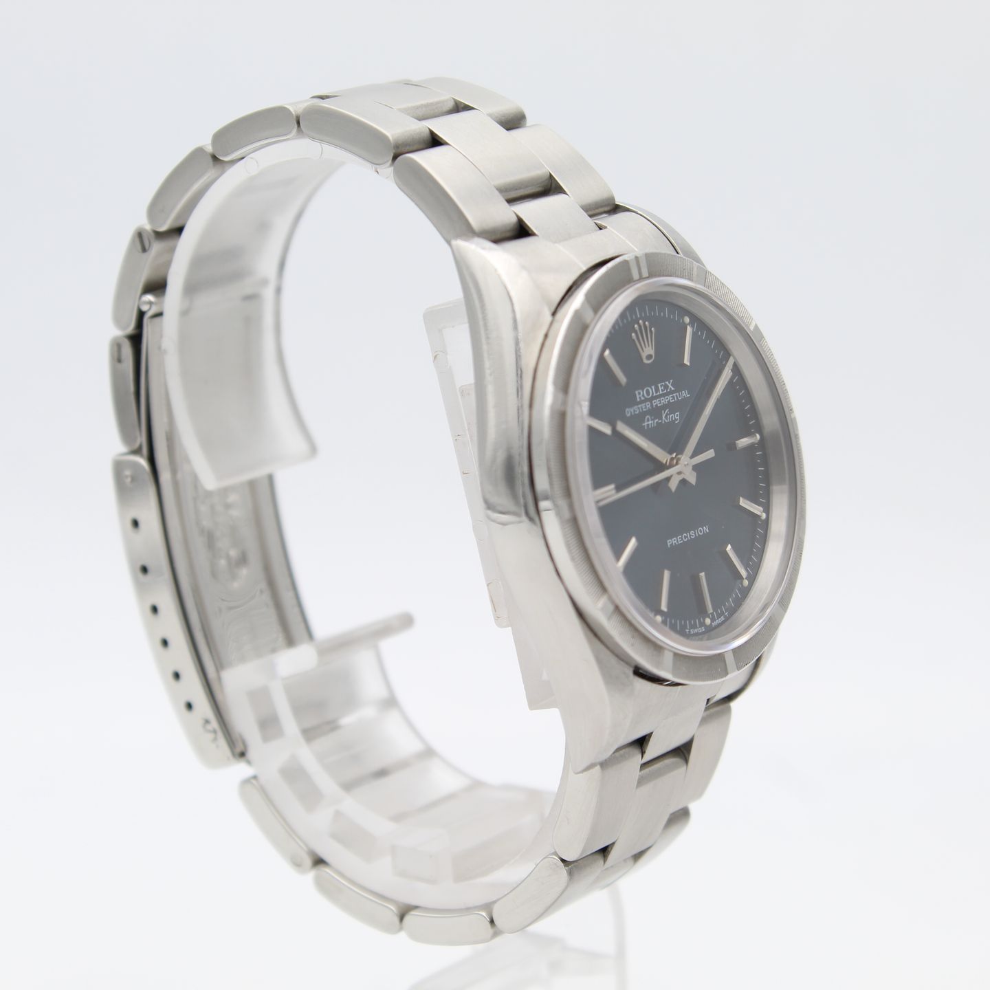 Rolex Air-King 14010 (1995) - Blauw wijzerplaat 34mm Staal (2/8)