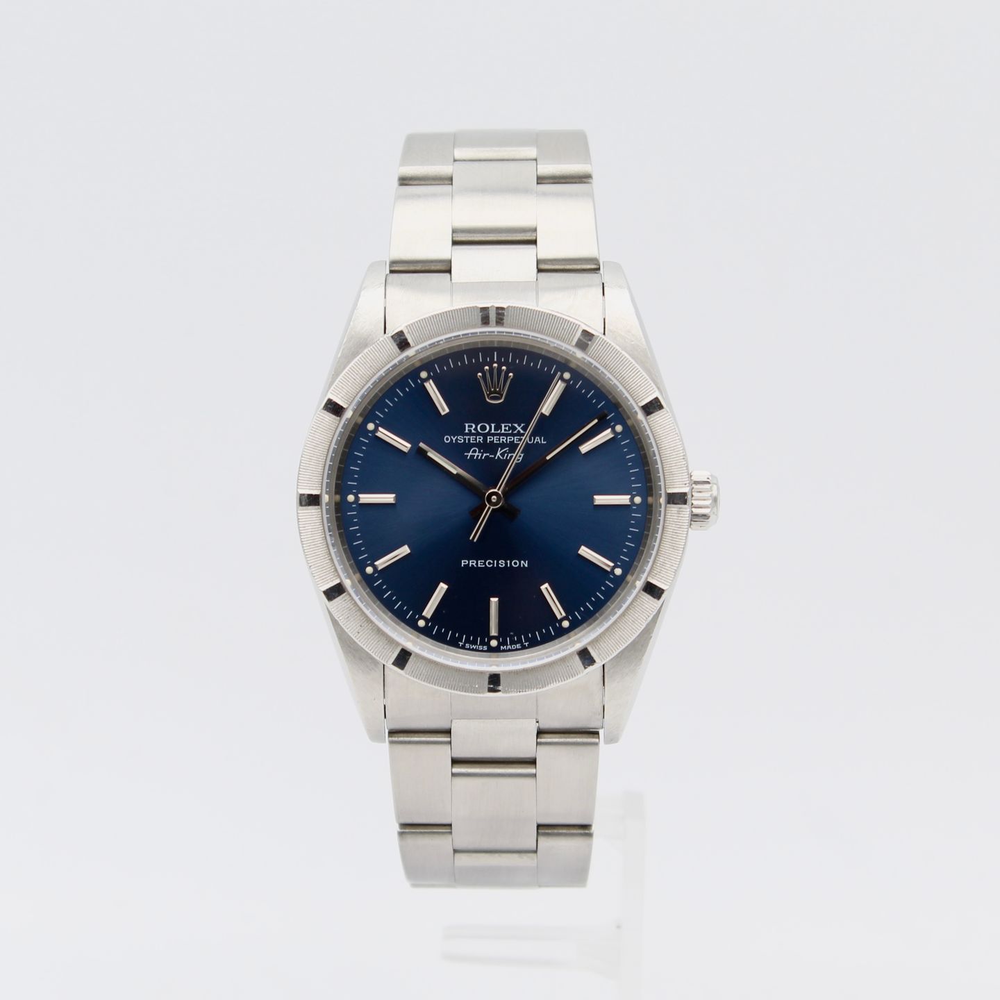 Rolex Air-King 14010 (1995) - Blauw wijzerplaat 34mm Staal (1/8)
