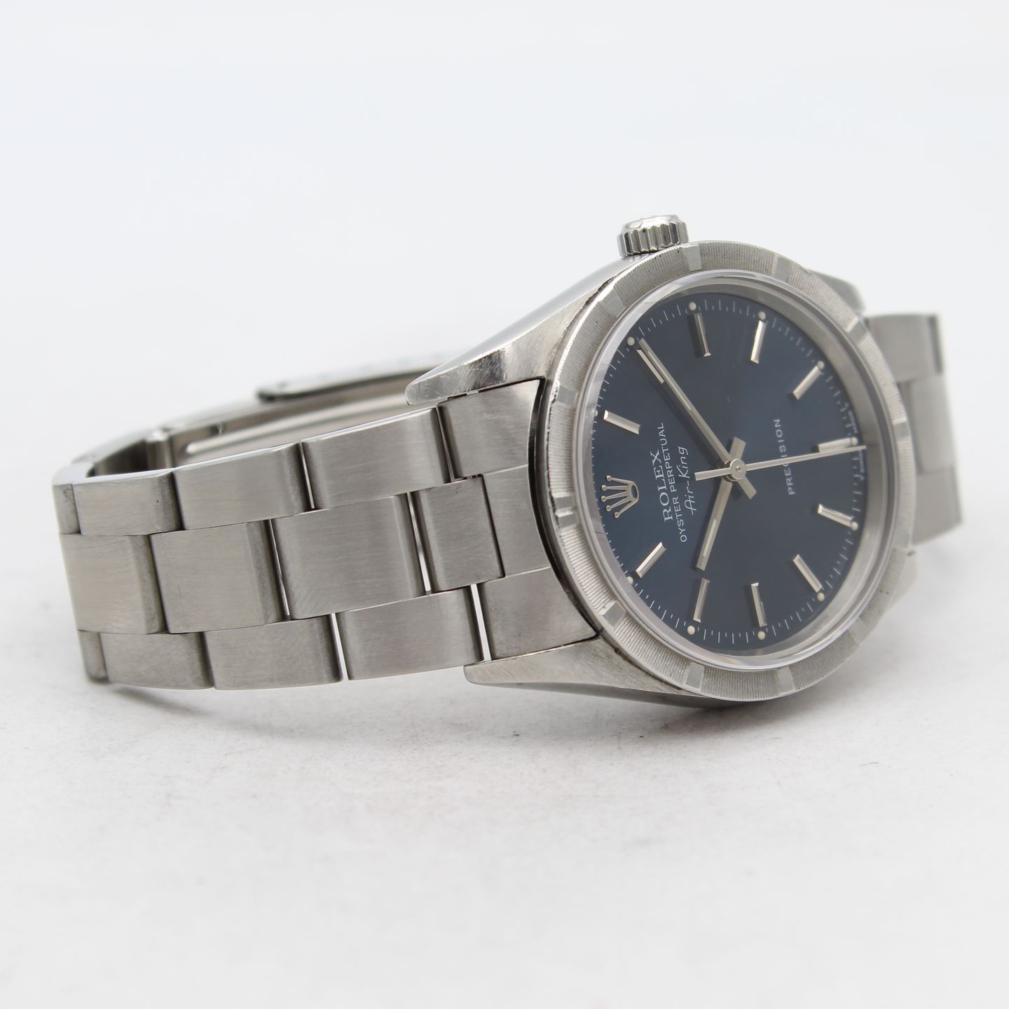 Rolex Air-King 14010 (1995) - Blauw wijzerplaat 34mm Staal (6/8)