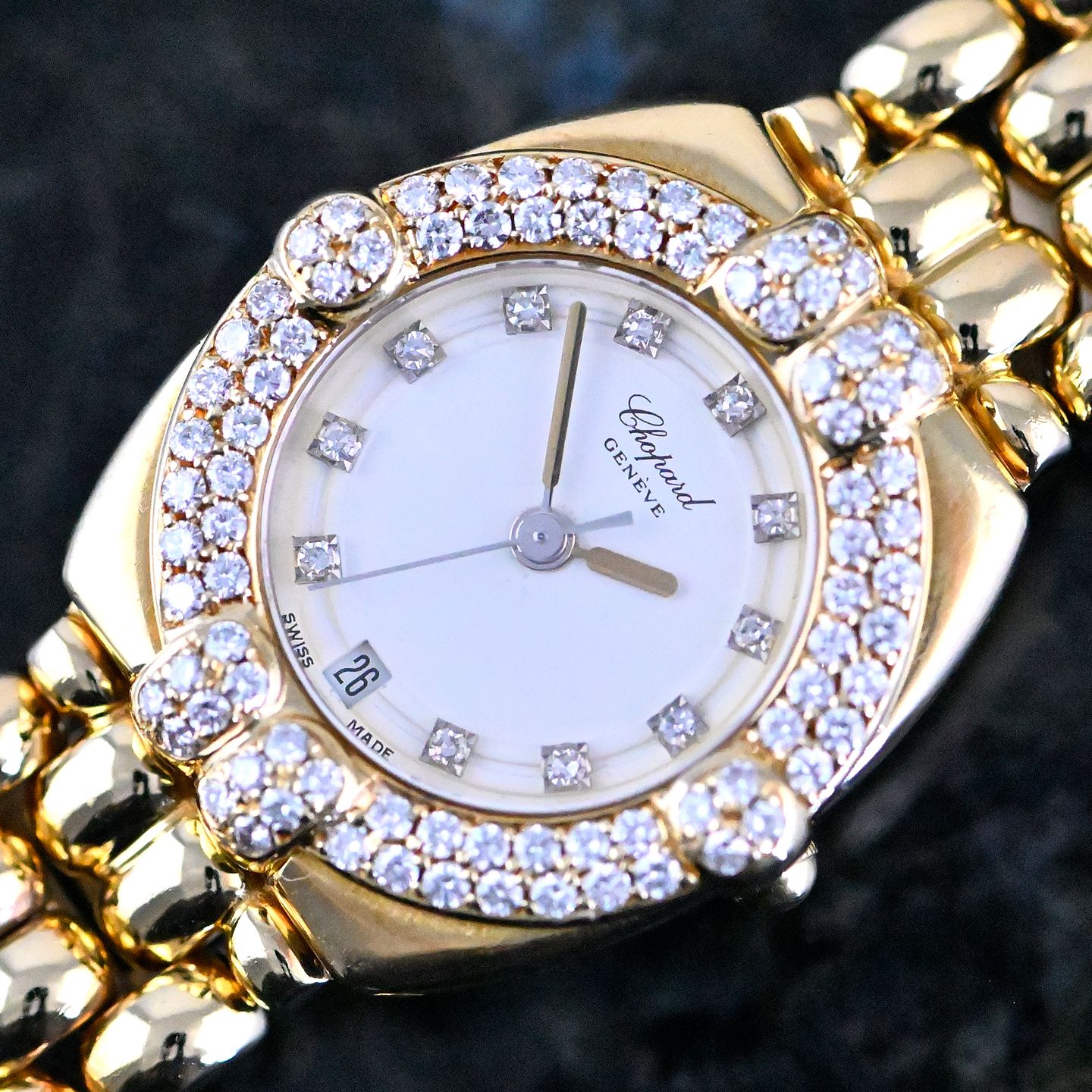 Chopard Gstaad 5229 (2013) - White dial 24 mm Yellow Gold case (1/8)