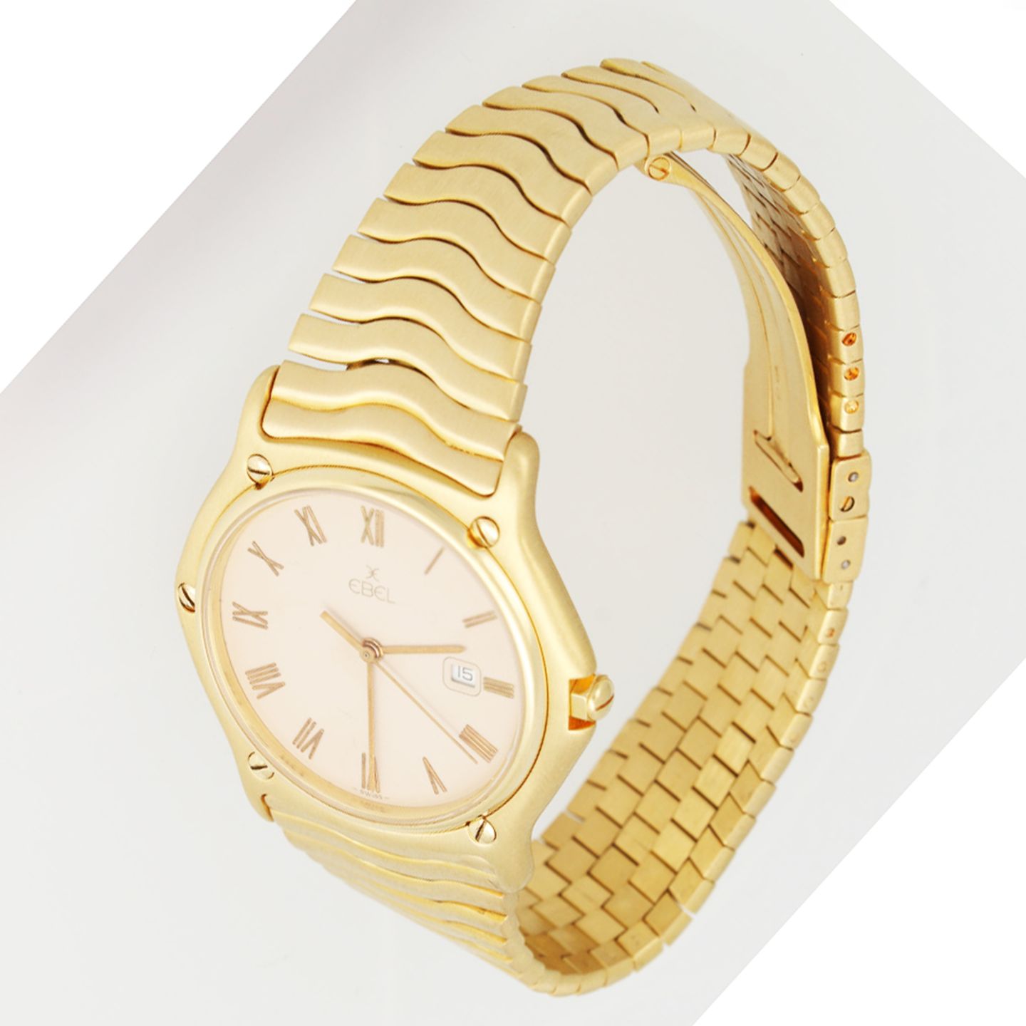 Ebel Classic 883903 (1998) - Champagne dial 36 mm Yellow Gold case (2/5)