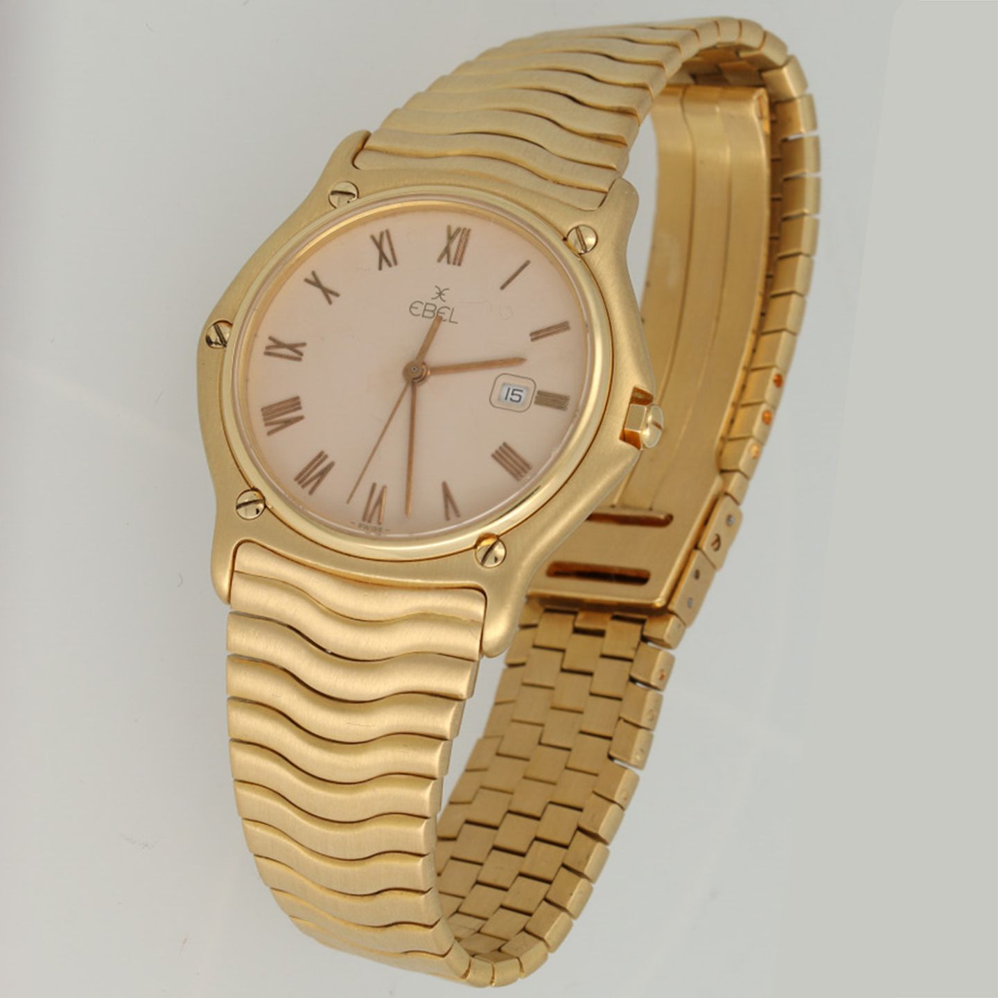 Ebel Classic 883903 (1998) - Champagne dial 36 mm Yellow Gold case (5/5)