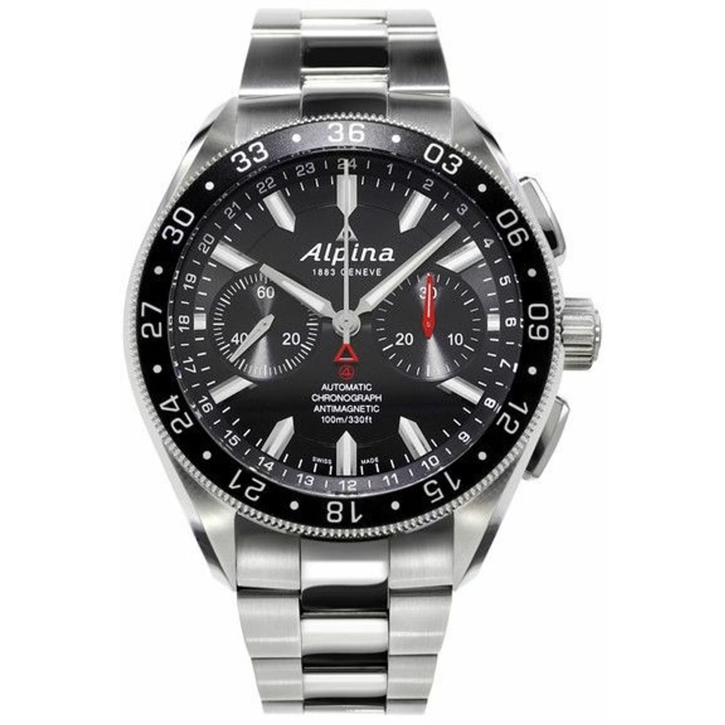 Alpina Alpiner AL-860B5AQ6B (2024) - Black dial 44 mm Steel case (1/3)