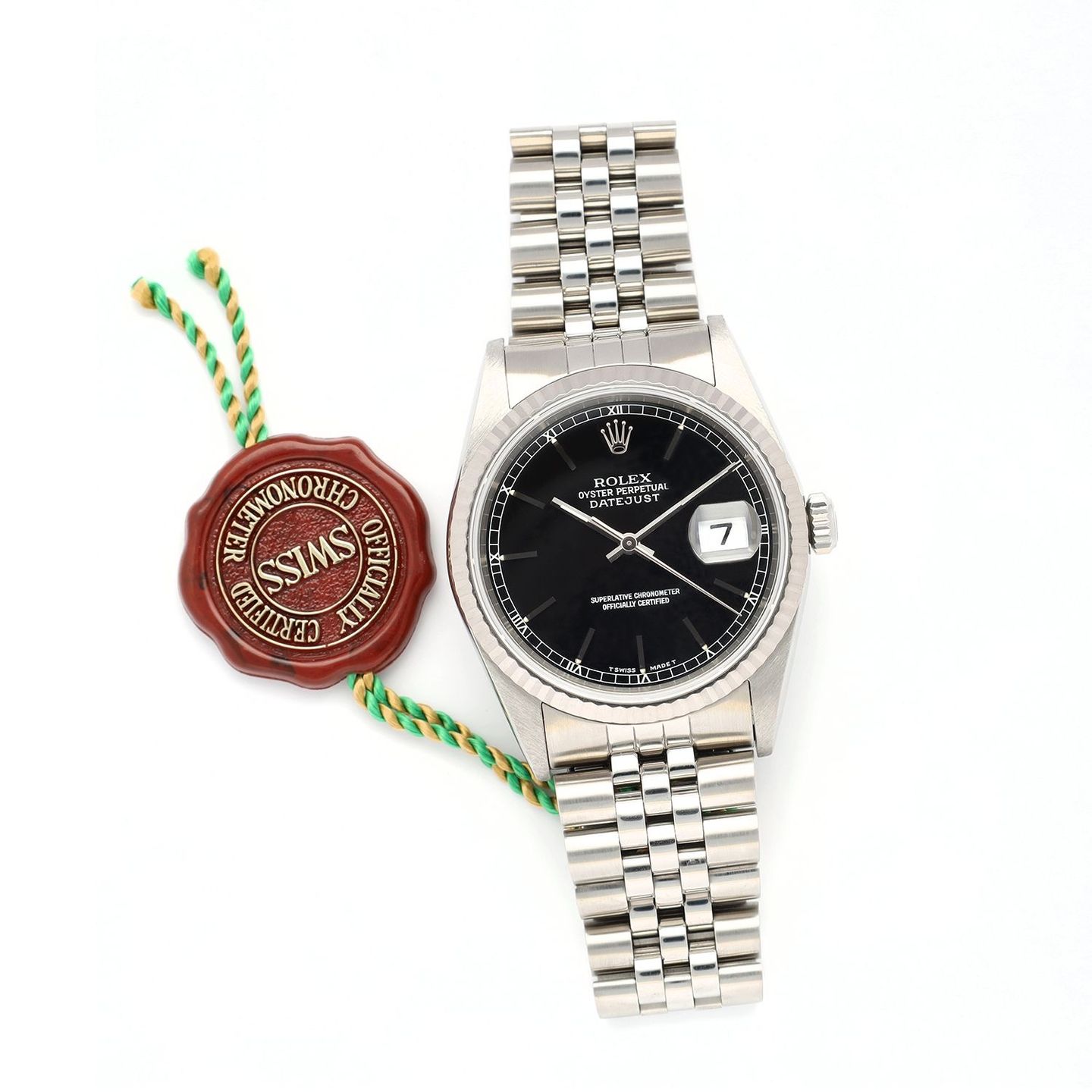 Rolex Datejust 36 16234 (1996) - Black dial 36 mm Steel case (2/2)