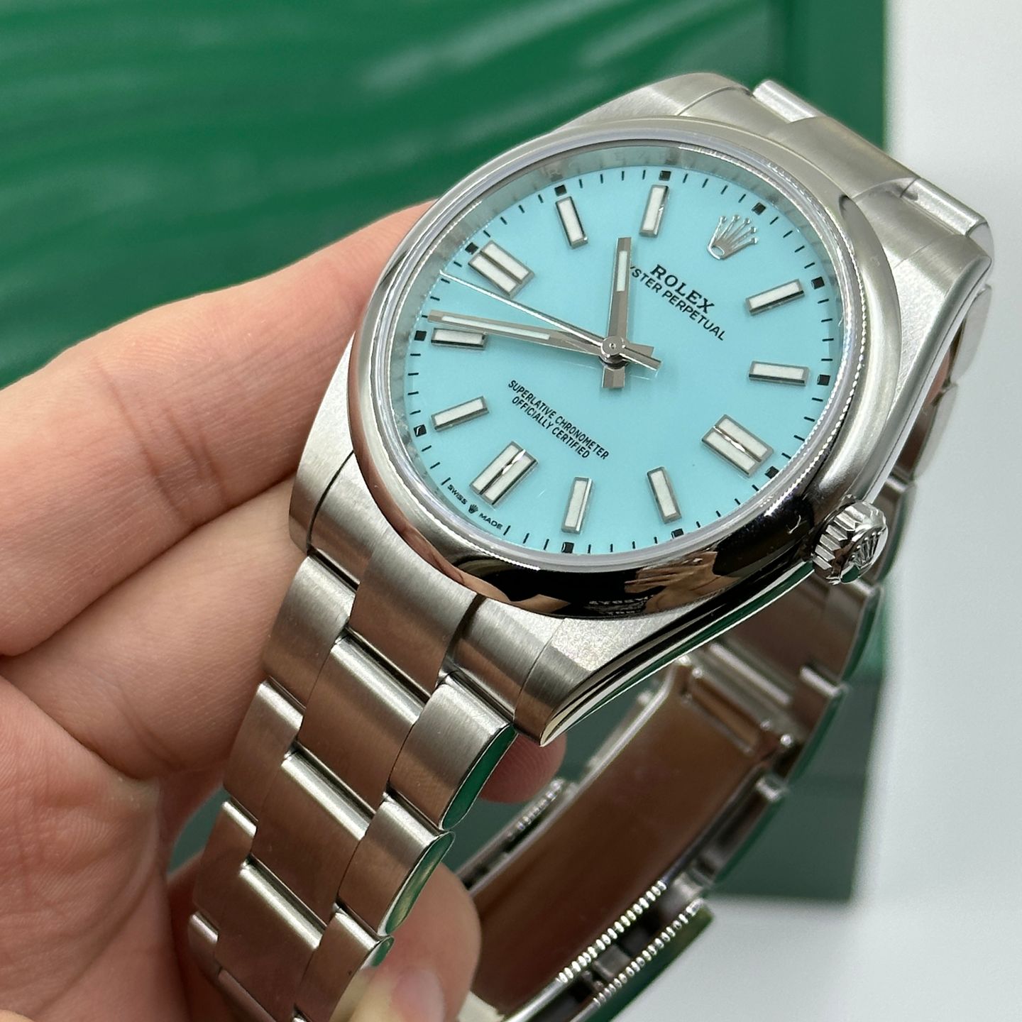 Rolex Oyster Perpetual 41 124300 (2022) - Blauw wijzerplaat 41mm Staal (6/8)