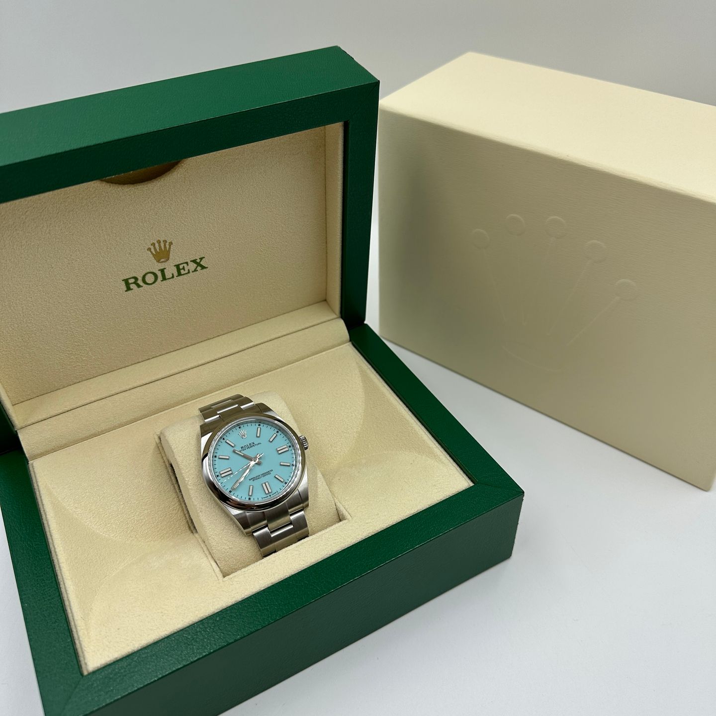 Rolex Oyster Perpetual 41 124300 (2022) - Blauw wijzerplaat 41mm Staal (2/8)