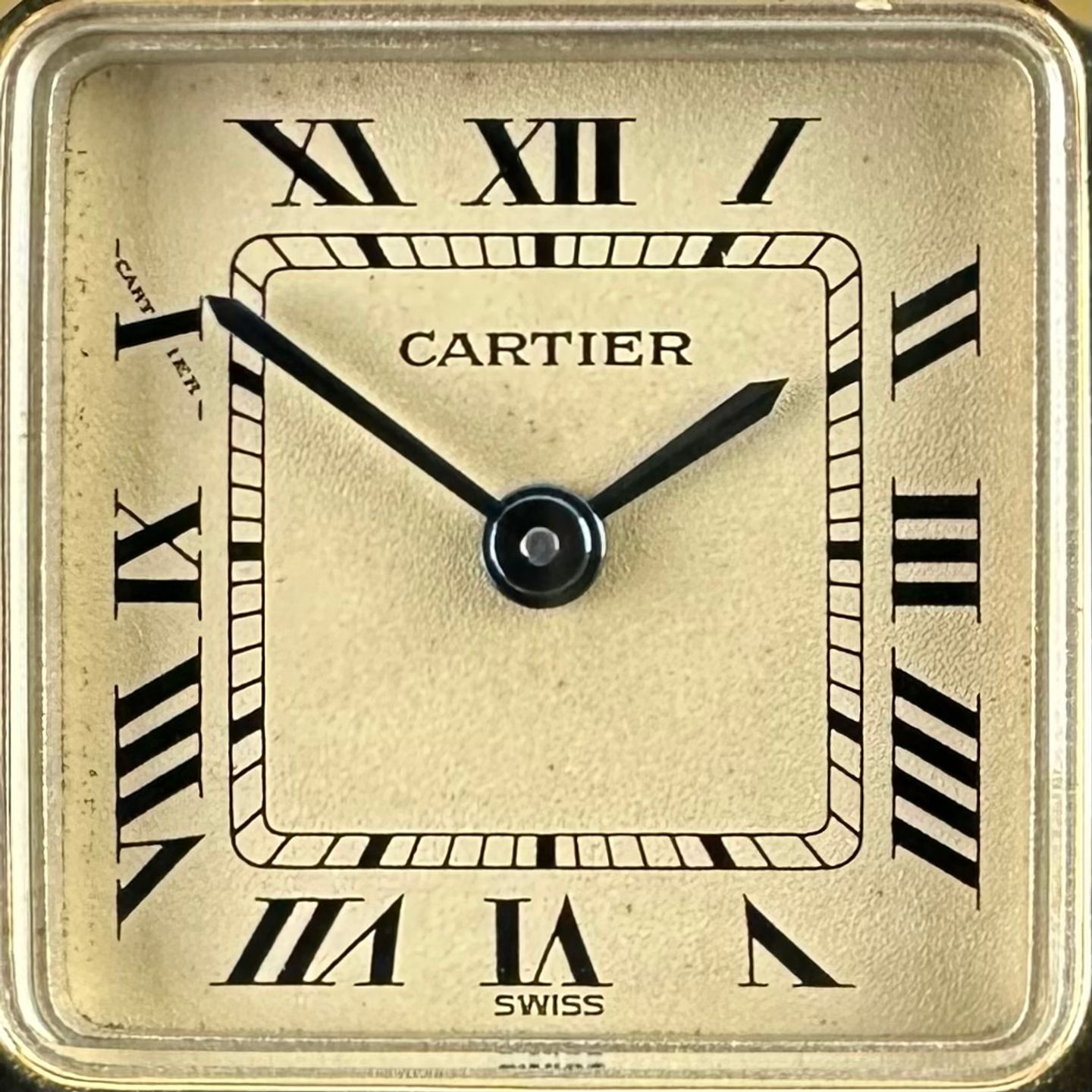 Cartier Santos Galbée 1057930 (1995) - Champagne dial 23 mm Gold/Steel case (8/8)