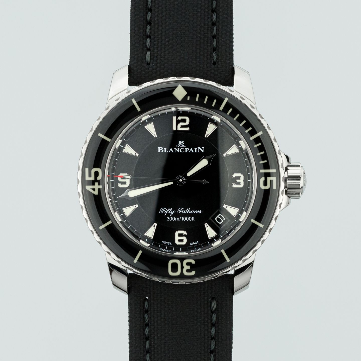 Blancpain Fifty Fathoms 5015-1130-52 (2020) - Zwart wijzerplaat 46mm Staal (1/8)