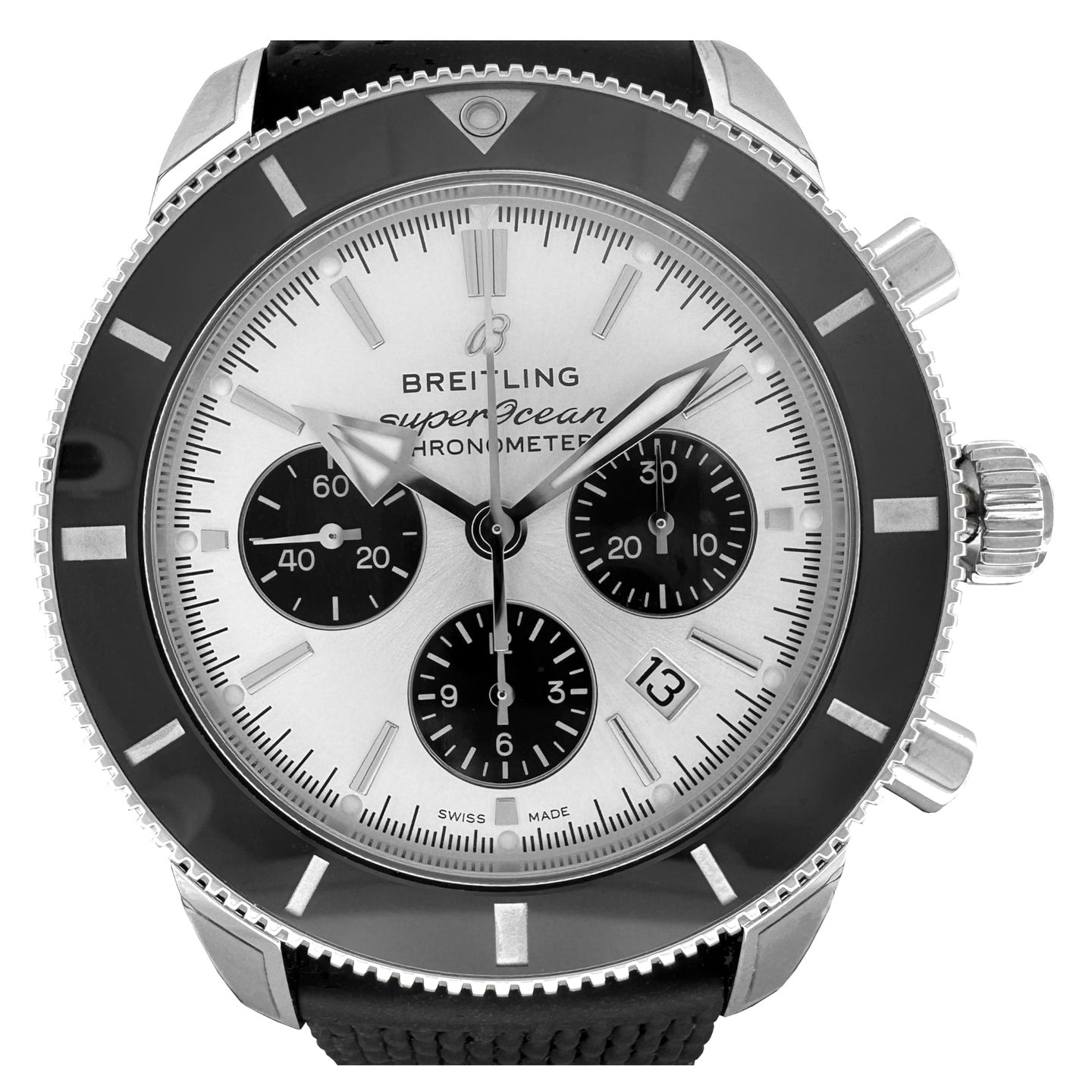 Breitling Superocean Heritage II Chronograph AB0162121G1S1 (2024) - Zilver wijzerplaat 44mm Staal (1/8)