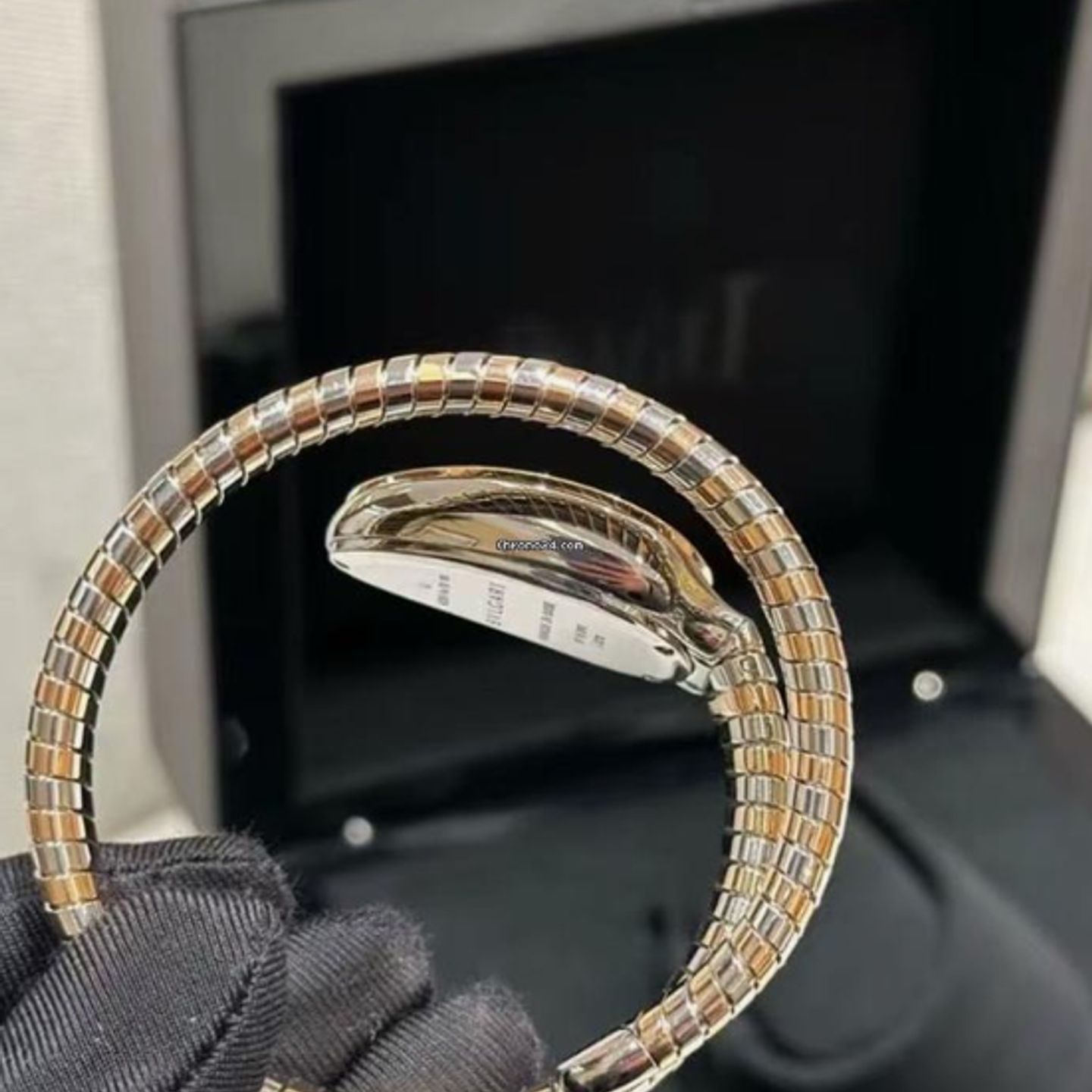 Bulgari Serpenti 102237 SP35C6SPGD.1T (Onbekend (willekeurig serienummer)) - Zilver wijzerplaat 35mm Staal (3/4)