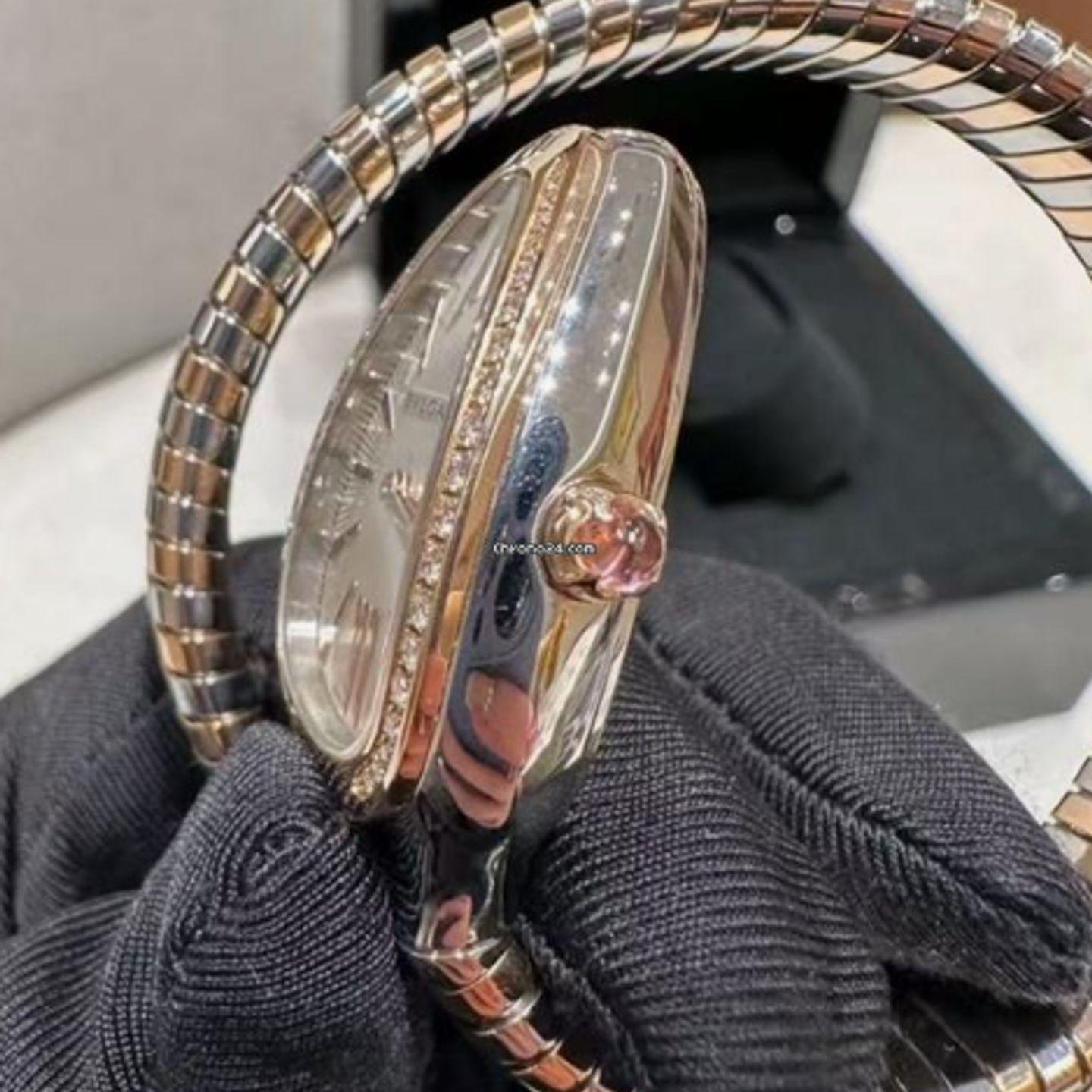 Bulgari Serpenti 102237 SP35C6SPGD.1T (Onbekend (willekeurig serienummer)) - Zilver wijzerplaat 35mm Staal (2/4)