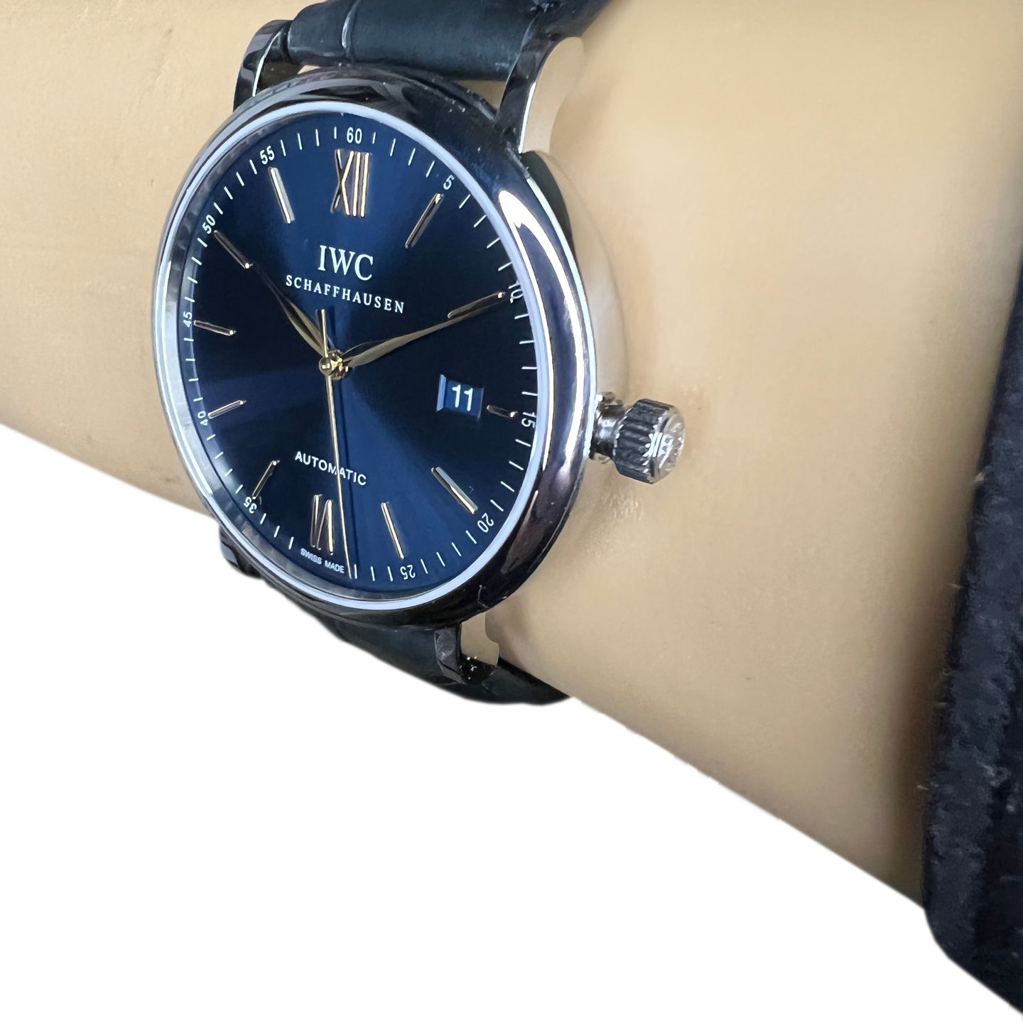 IWC Portofino Automatic IW356523 (2024) - Blauw wijzerplaat 40mm Staal (4/8)