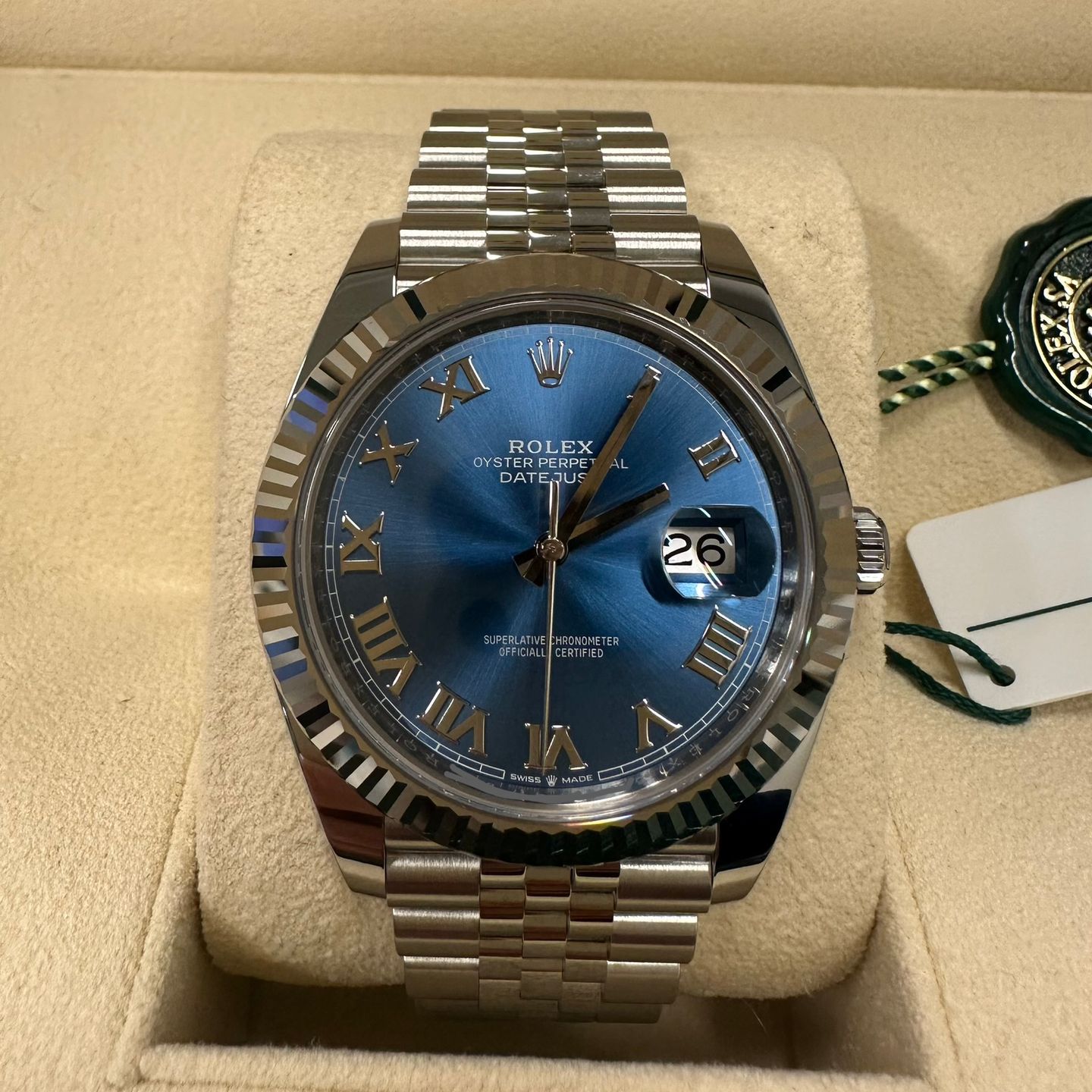 Rolex Datejust 41 126334 (2023) - Blauw wijzerplaat 41mm Staal (1/7)