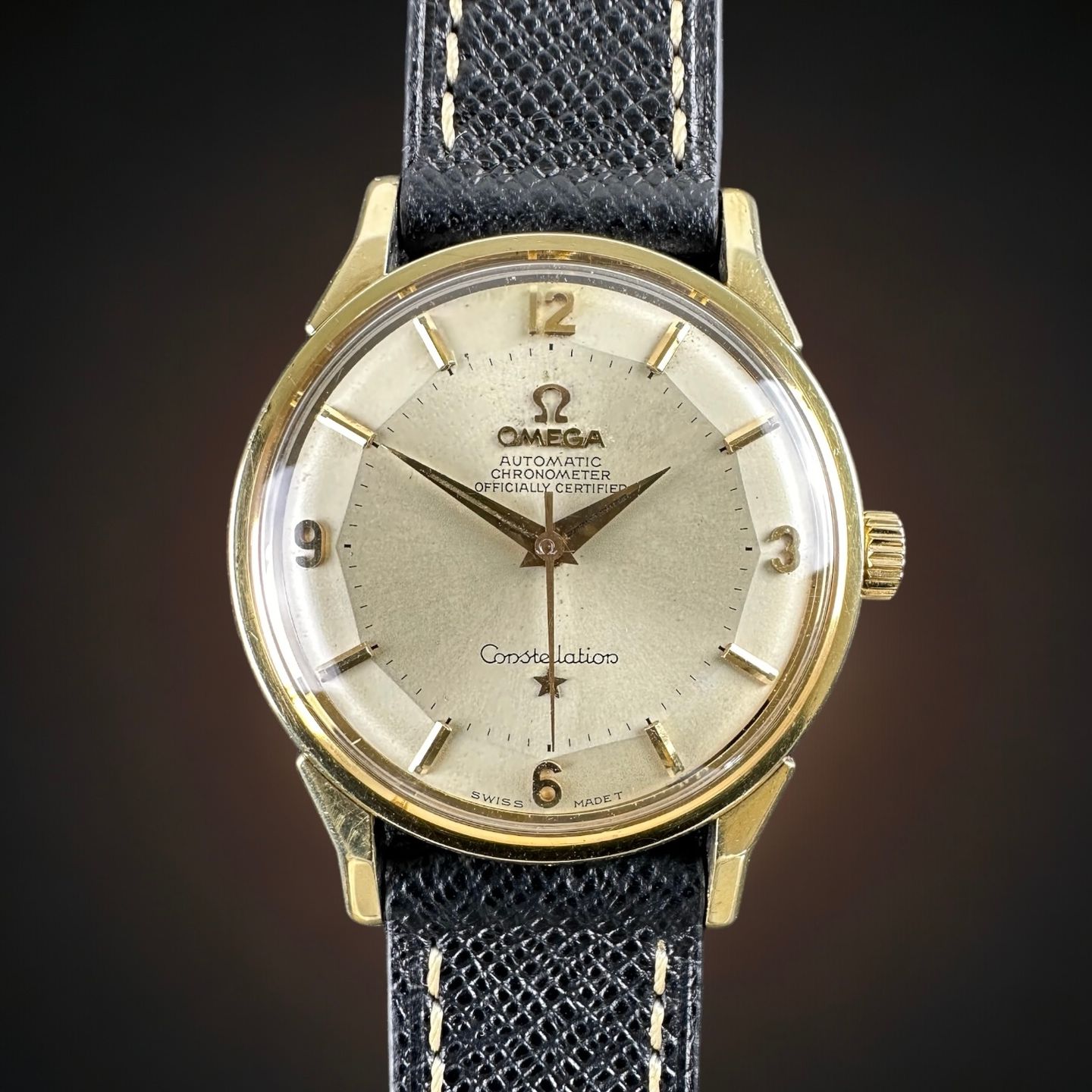 Omega Constellation 167.005 (1963) - White dial 34 mm Gold/Steel case (1/8)