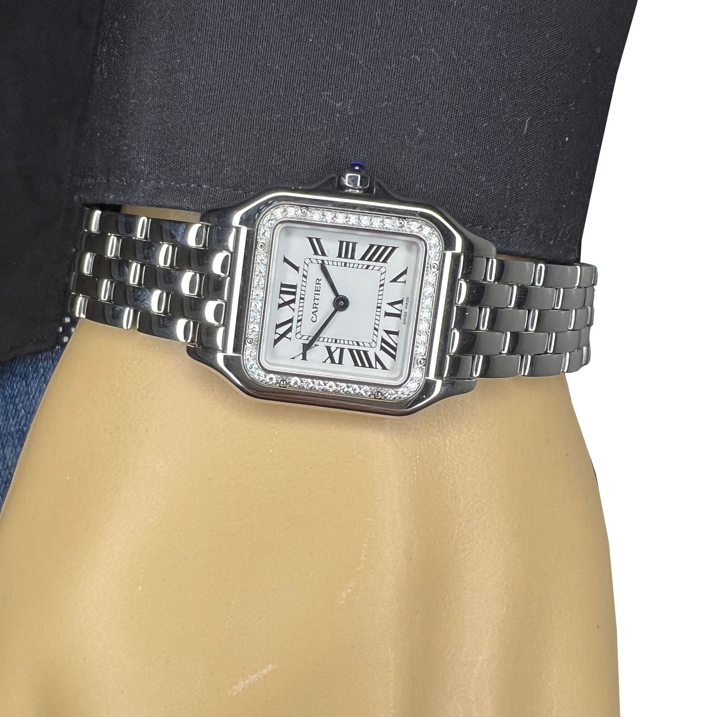 Cartier Panthère W4PN0008 (2024) - Silver dial 37 mm Steel case (5/8)