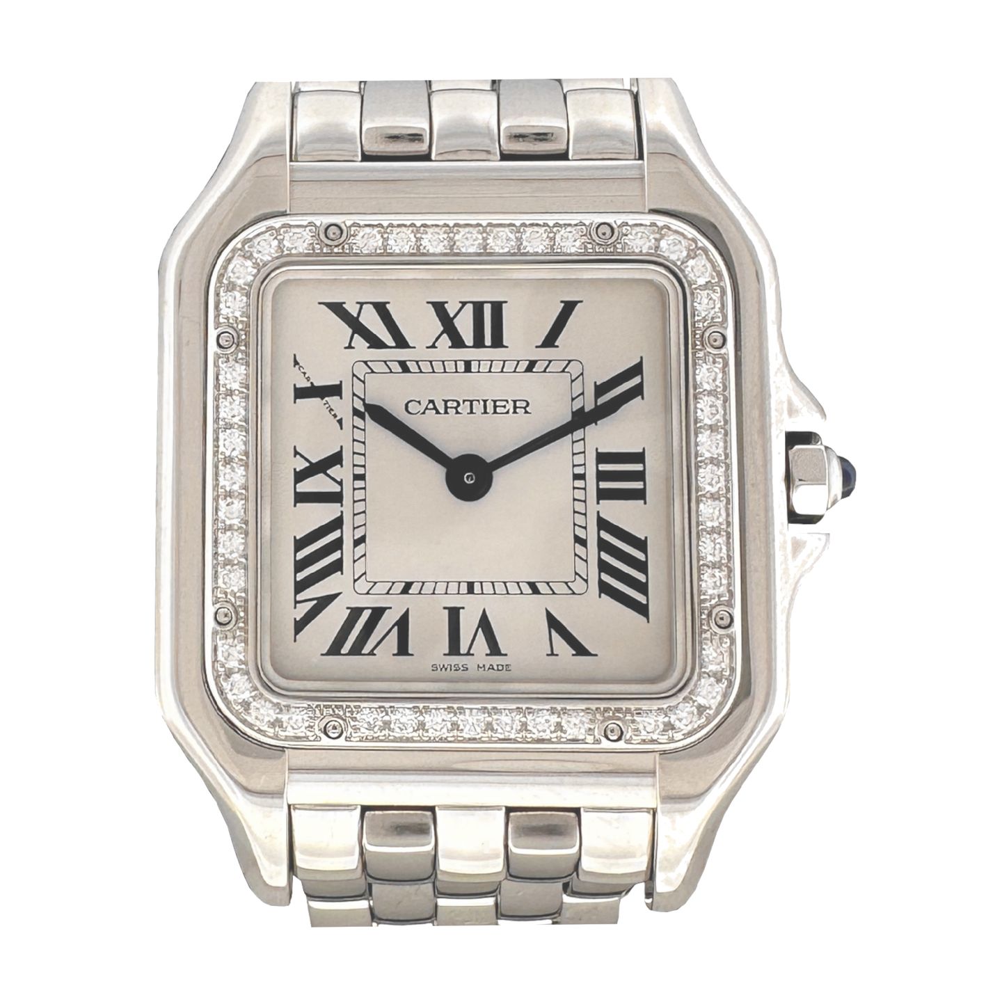 Cartier Panthère W4PN0008 (2024) - Zilver wijzerplaat 37mm Staal (1/8)