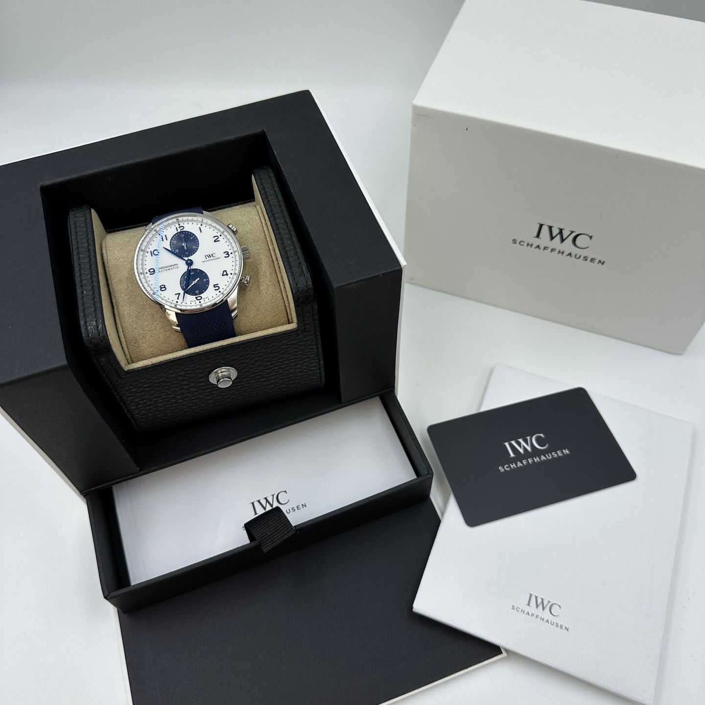 IWC Portuguese Chronograph IW371620 (2023) - Wit wijzerplaat 41mm Staal (2/8)