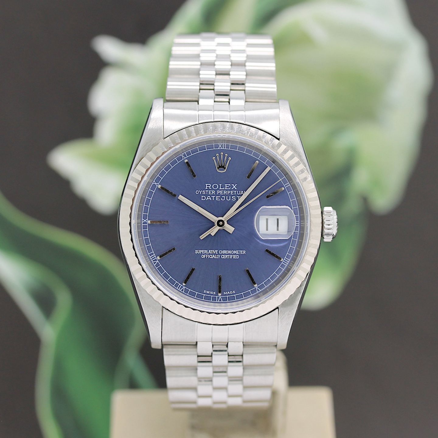 Rolex Datejust 36 16234 (2000) - Blue dial 36 mm Steel case (3/8)