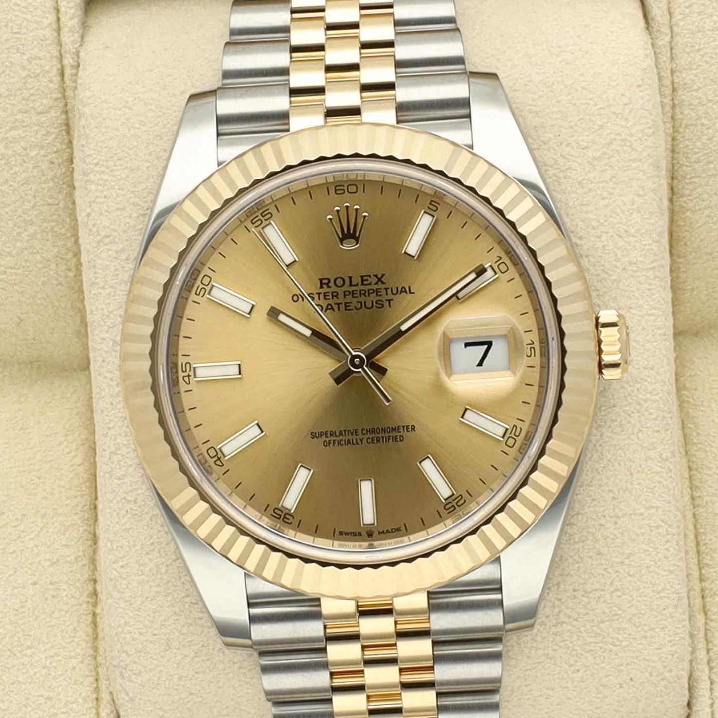 Rolex Datejust 41 126333 (2023) - Champagne dial 41 mm Gold/Steel case (1/8)