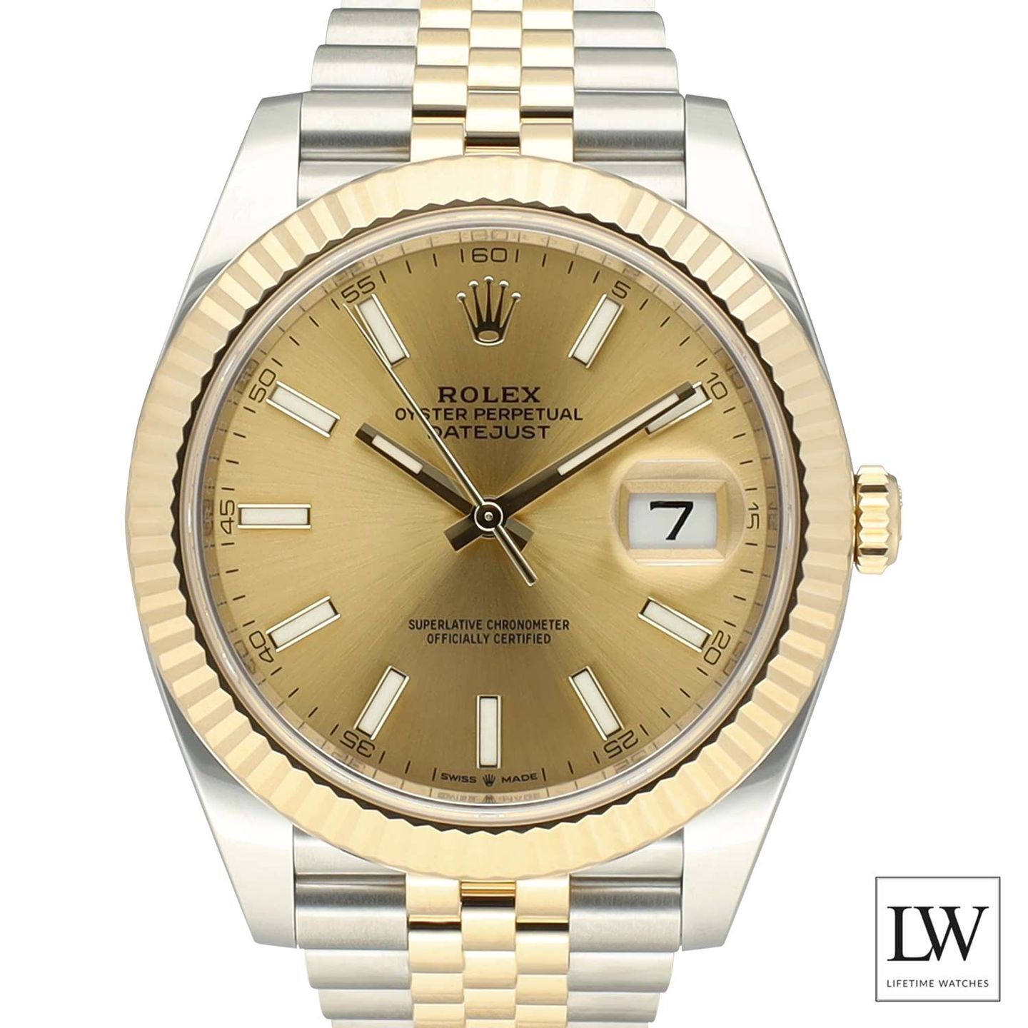 Rolex Datejust 41 126333 (2023) - Champagne dial 41 mm Gold/Steel case (2/8)