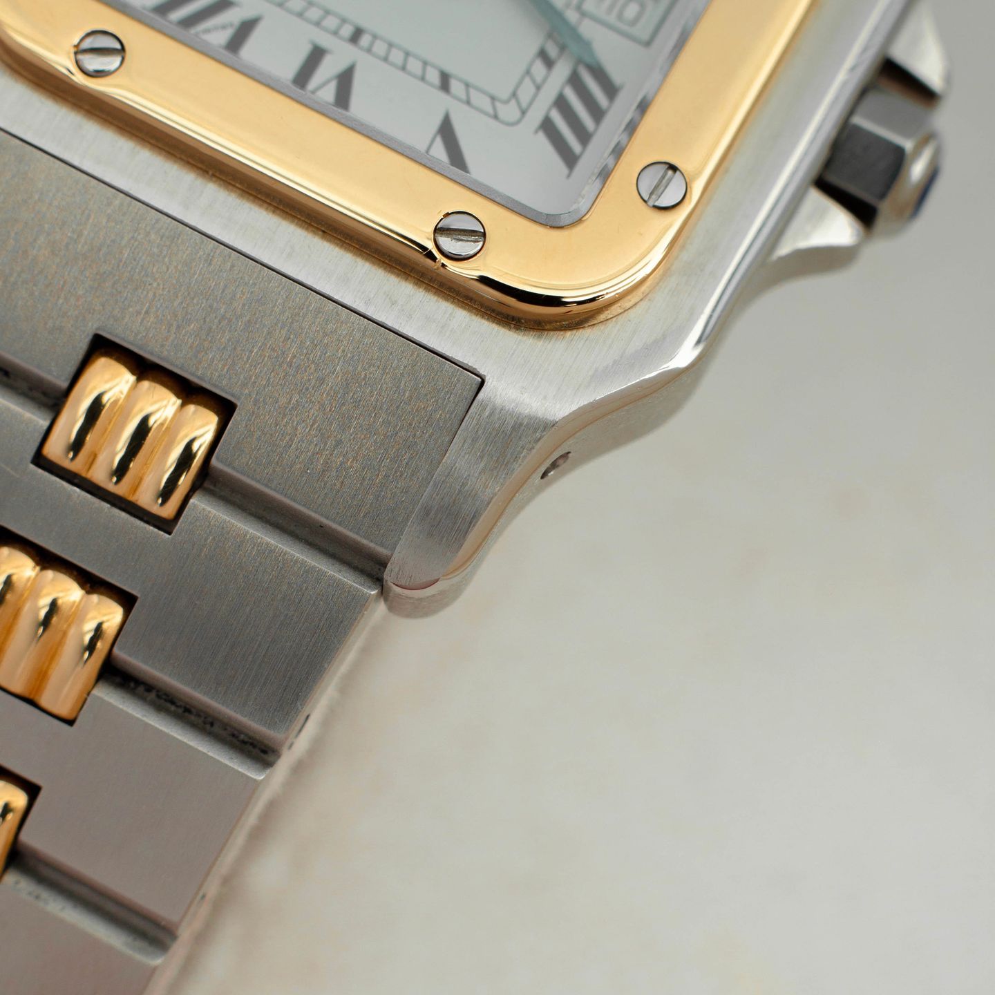 Cartier Santos 2961 (Unknown (random serial)) - White dial 29 mm Gold/Steel case (8/8)